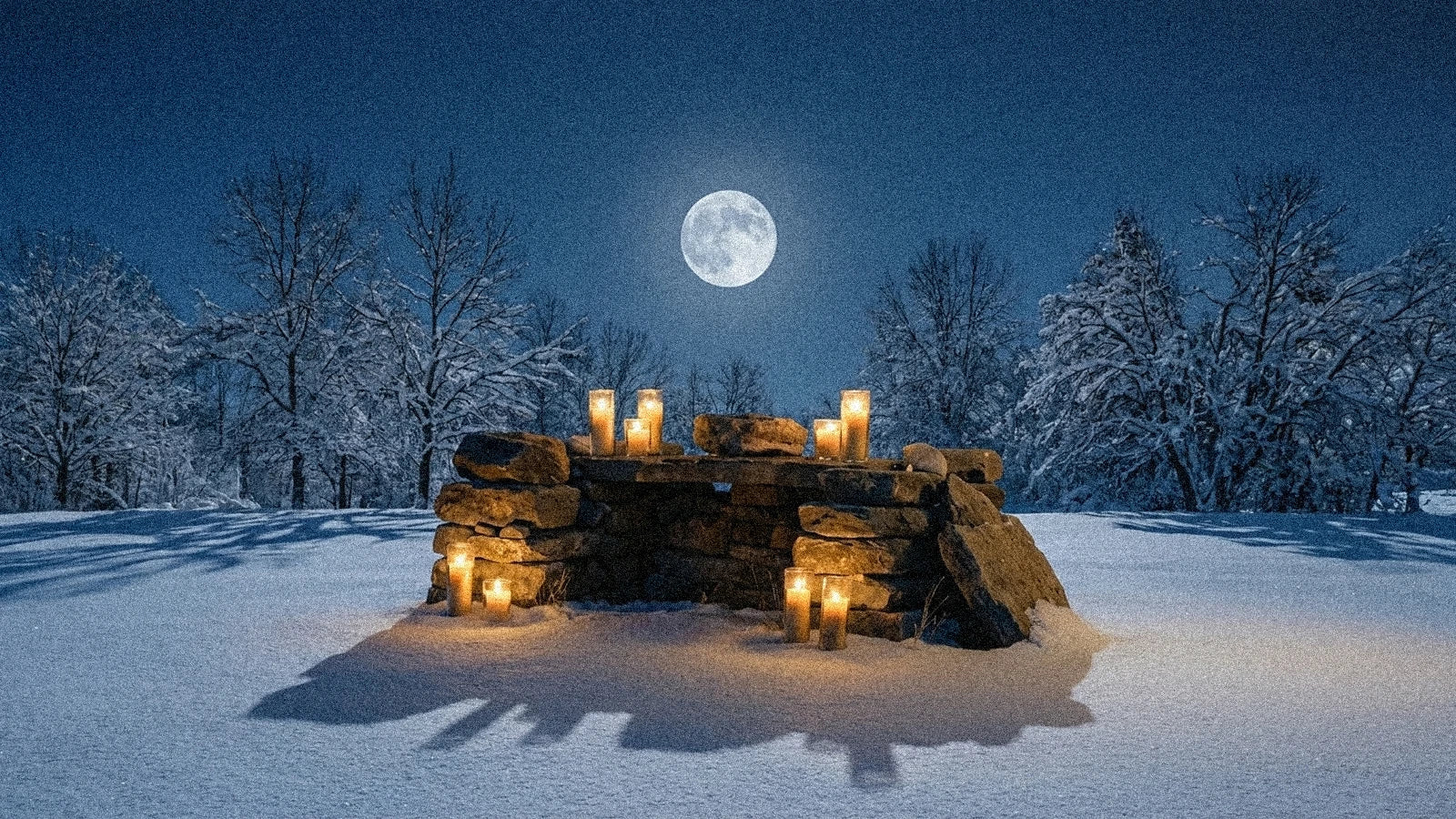 Pleine lune février 2027 en Vierge : Lune des Neiges (21 février)