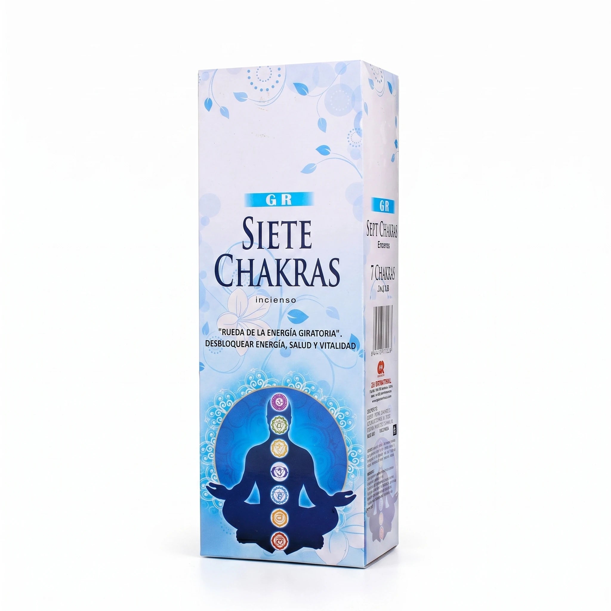Les Sept Chakras — Coffret encens des centres énergétiques — packshot fond blanc · AURÆN Rituels d'Or