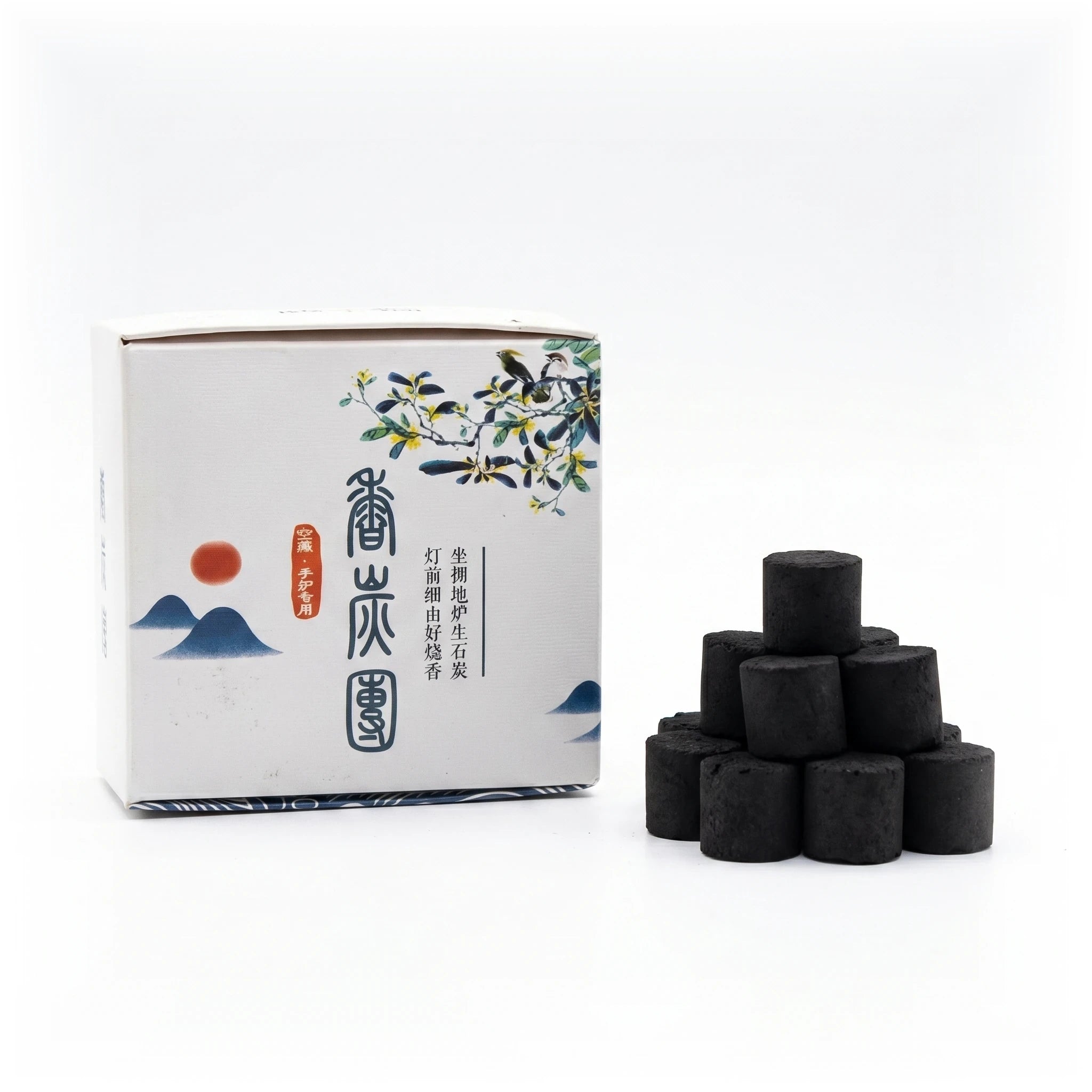 Le Charbon — Charbon de fumigation pour encens résine — packshot fond blanc · AURÆN Rituels d'Or