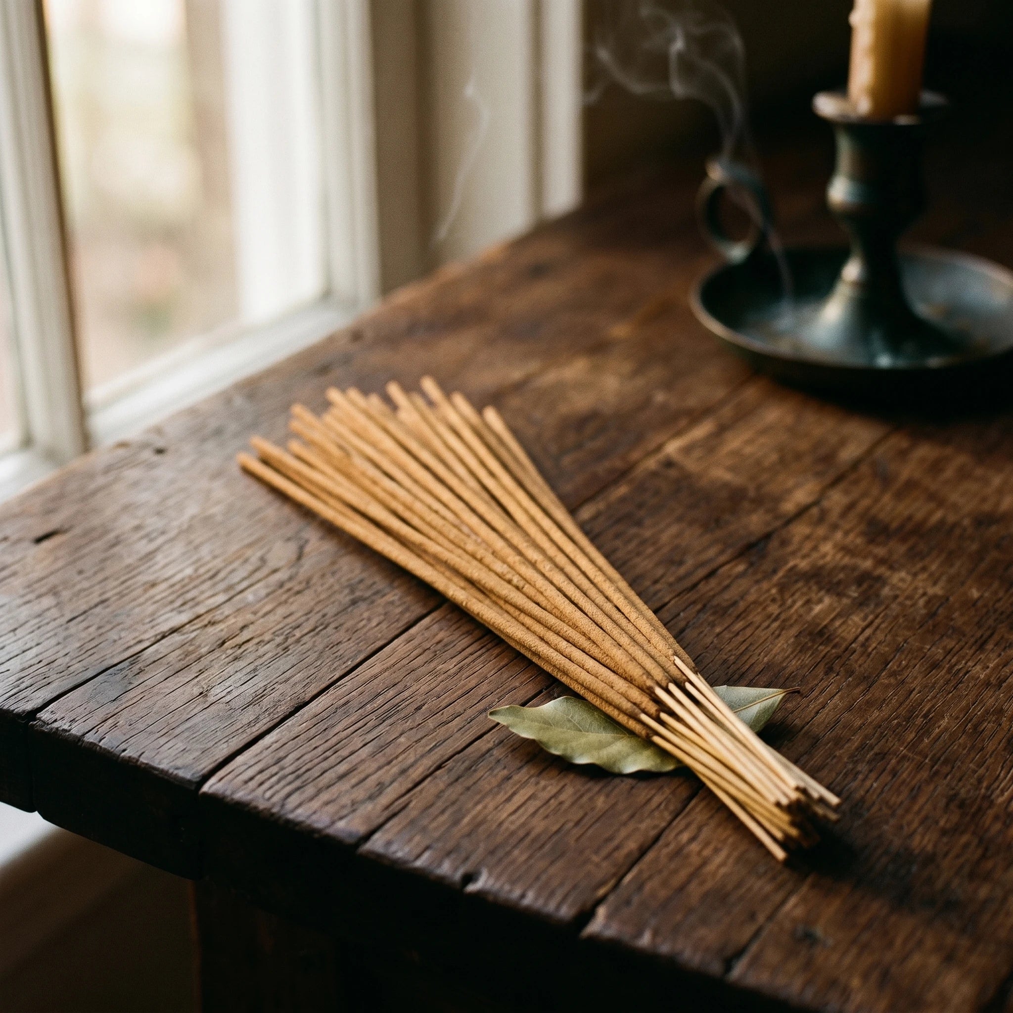 Le Santal Doré — Bâtons d'encens santal — vue principale · AURÆN Rituels d'Or