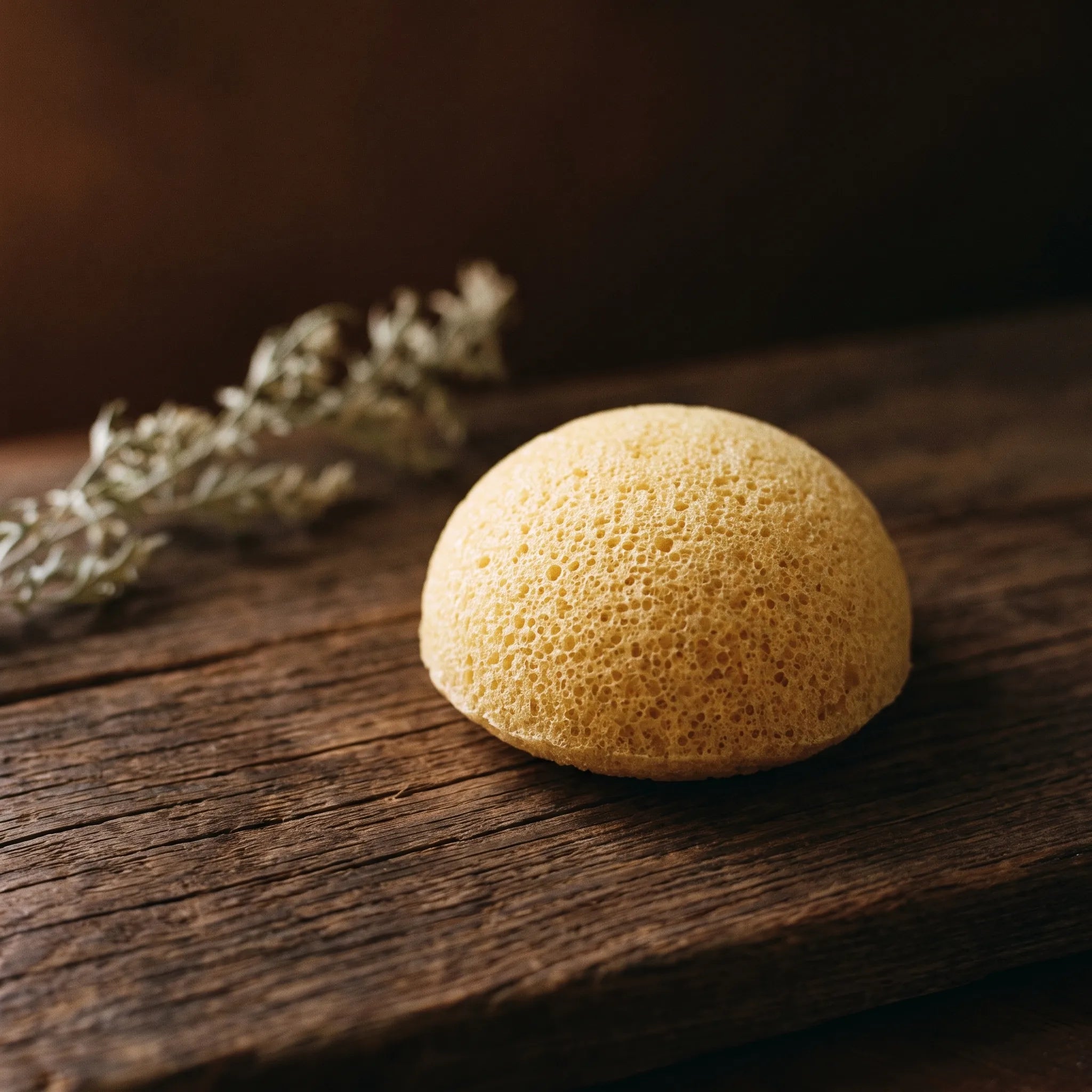 L'Éponge Konjac — Éponge konjac purifiante visage racine naturelle — vue principale · AURÆN Rituels d'Or