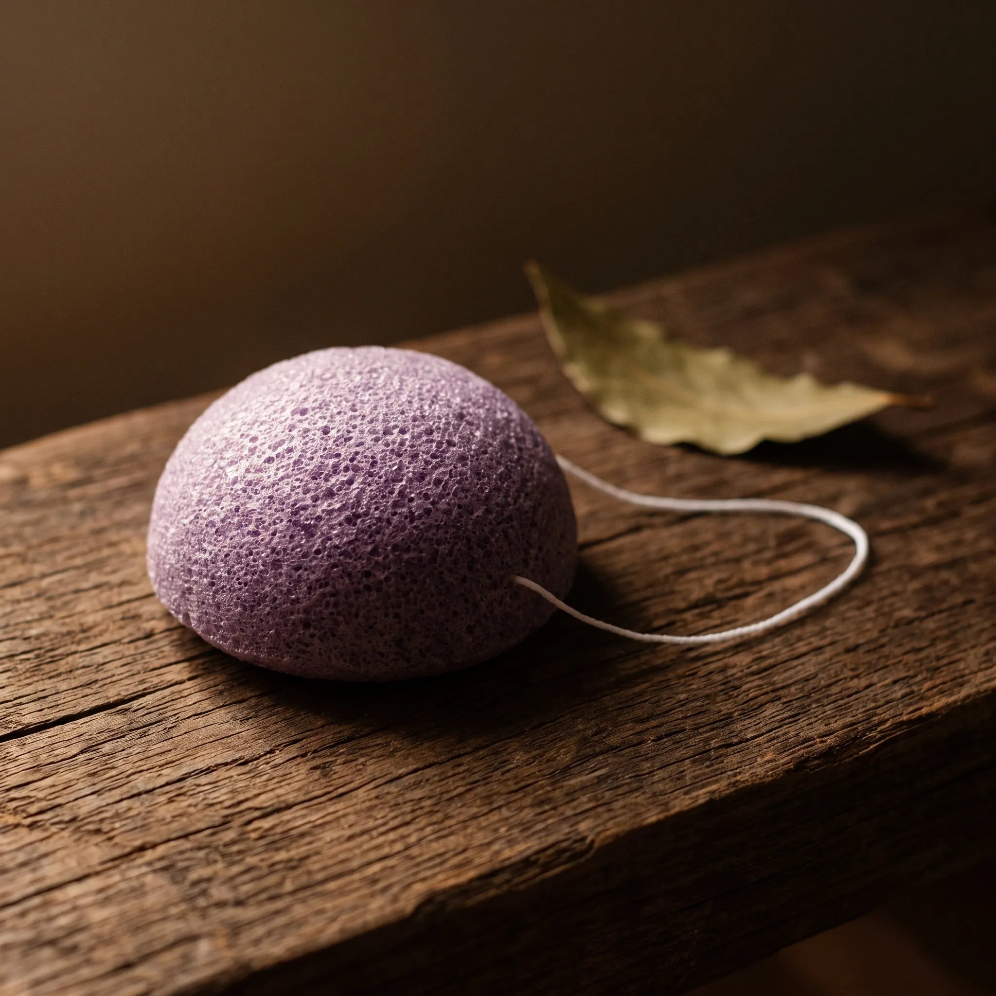 L'Éponge Konjac — Éponge konjac purifiante visage racine naturelle — présence variante · AURÆN Rituels d'Or