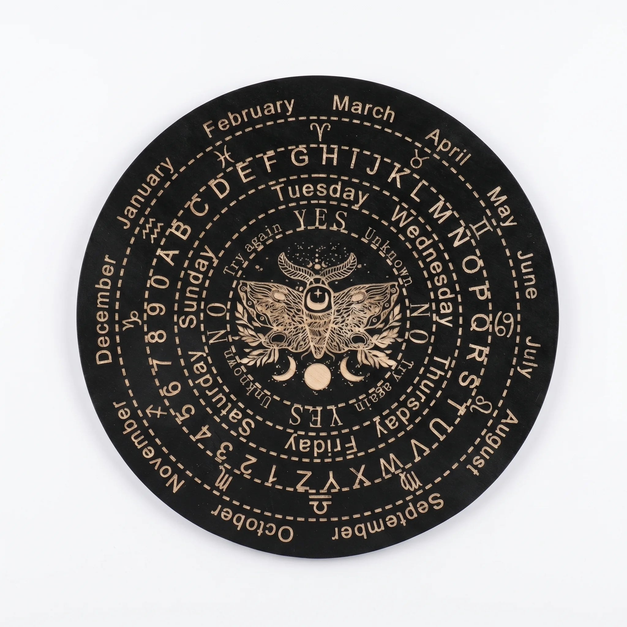 Le Cadran — Planche de radiesthésie divinatoire — packshot fond blanc · AURÆN Objets Sacrés