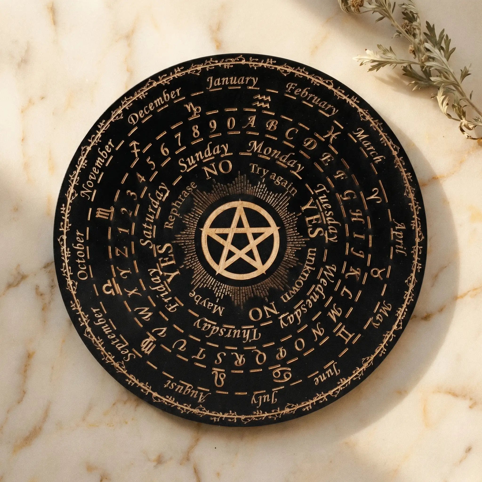 Le Cadran — Planche de radiesthésie divinatoire — présence variante · AURÆN Objets Sacrés
