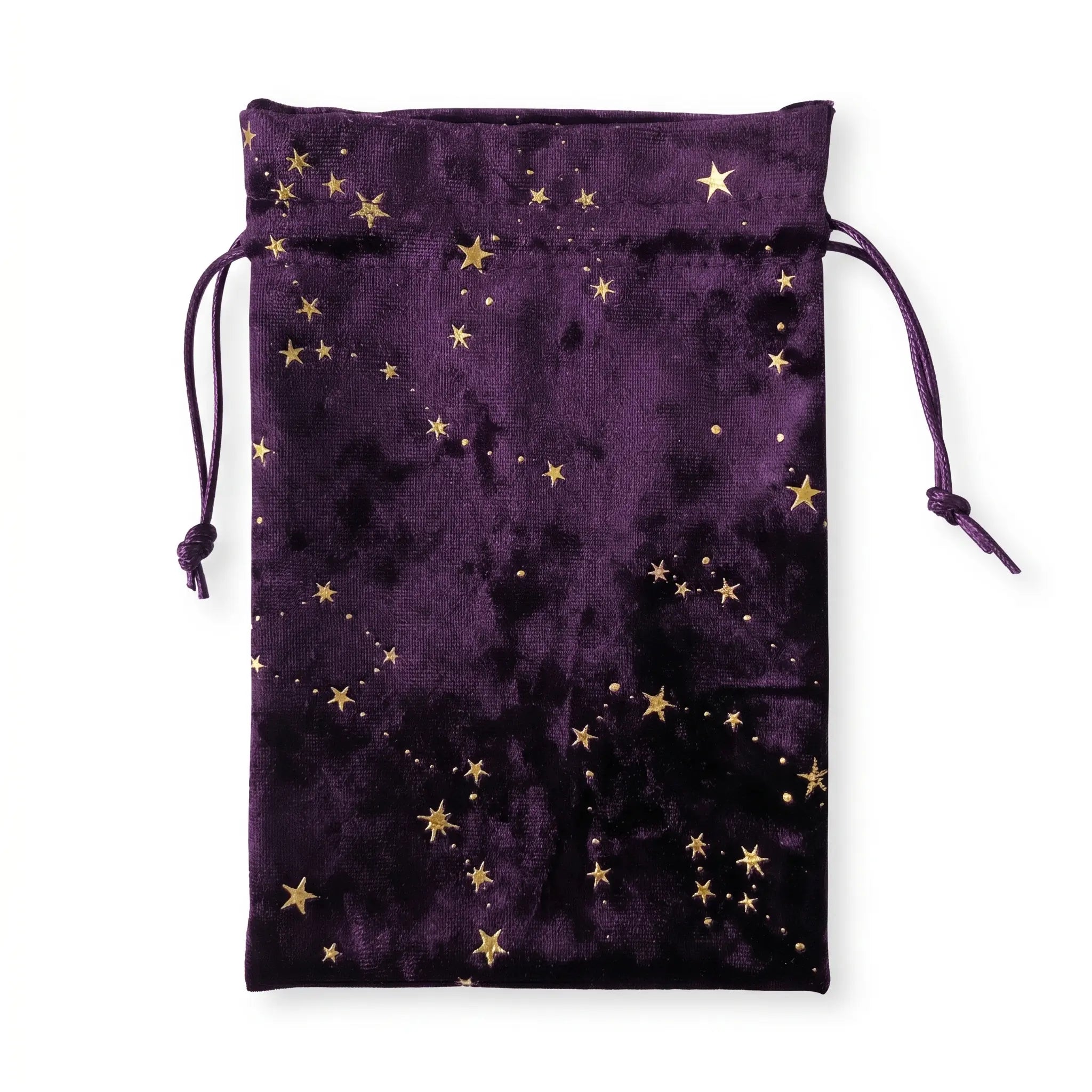 La Bourse à Tarot Étoilée — Pochette en velours rangement cartes — packshot variante fond blanc · AURÆN Objets Sacrés