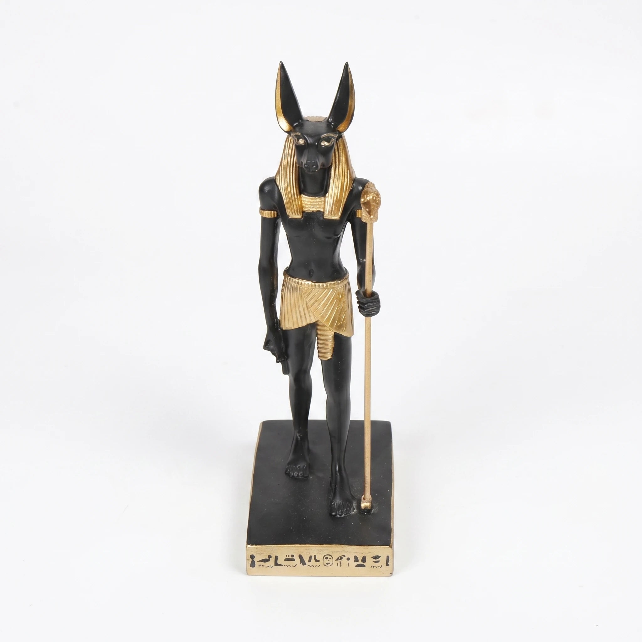 L'Anubis — Statuette résine pharaonique chacal d'Égypte — packshot variante fond blanc · AURÆN Objets Sacrés