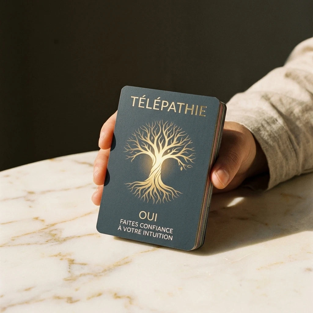 Télépathie — Oracle 56 cartes pour la clarté & méditation (anglais) — porté · AURÆN Objets Sacrés