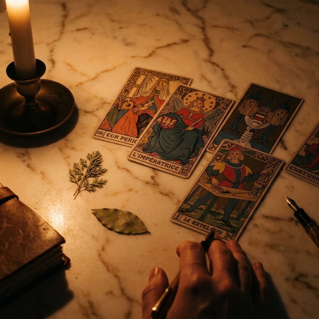 L'Oswald Wirth — Tarot Symbolique classique — mise en scène rituelle · AURÆN Objets Sacrés