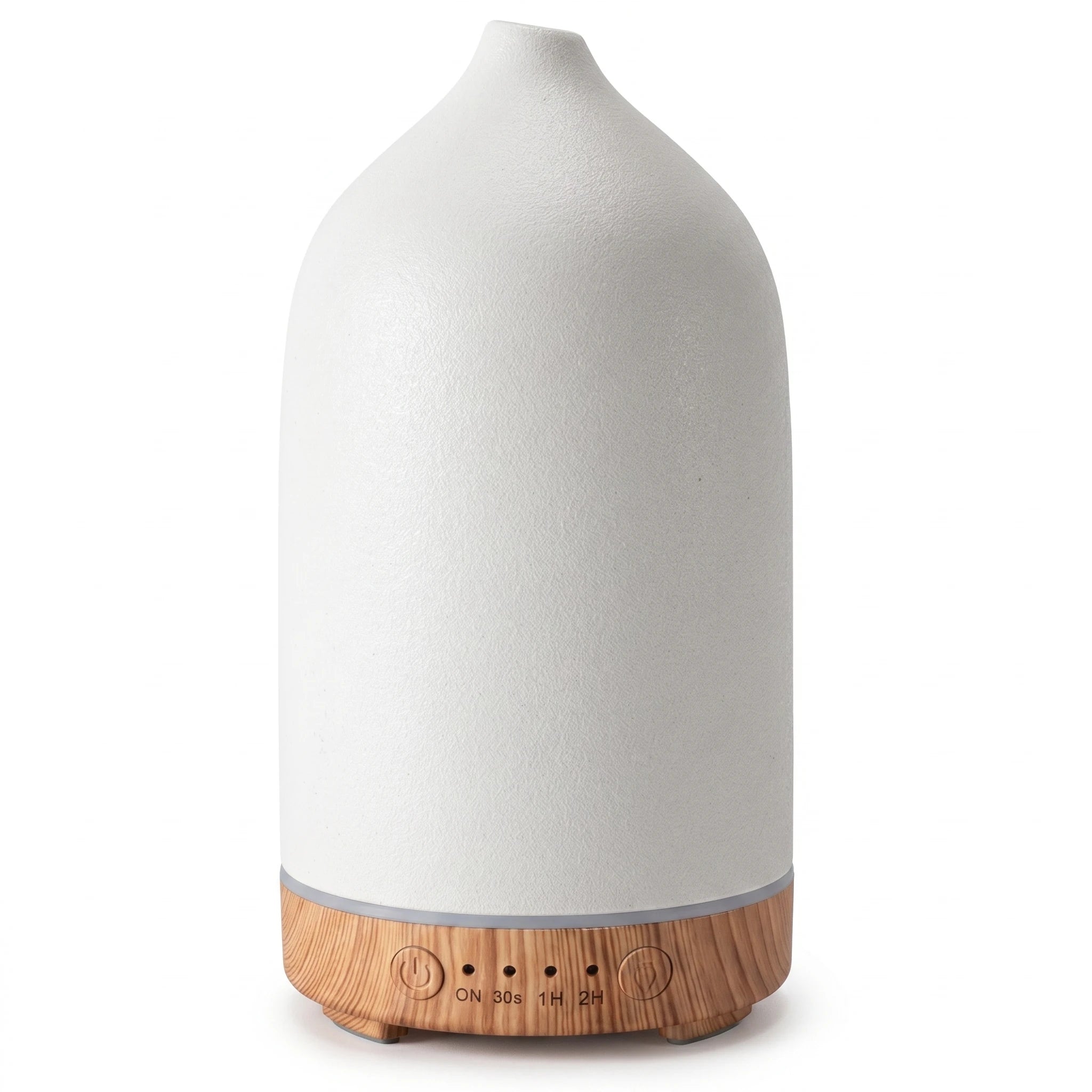 Le Nimbe — Diffuseur céramique blanc 100ml humidificateur 7 LED — packshot variante fond blanc · AURÆN Rituels d'Or