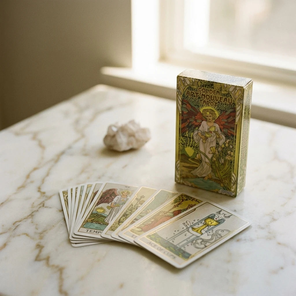 L'Art Nouveau — Tarot divinatoire Golden Art Nouveau — vue principale · AURÆN Objets Sacrés