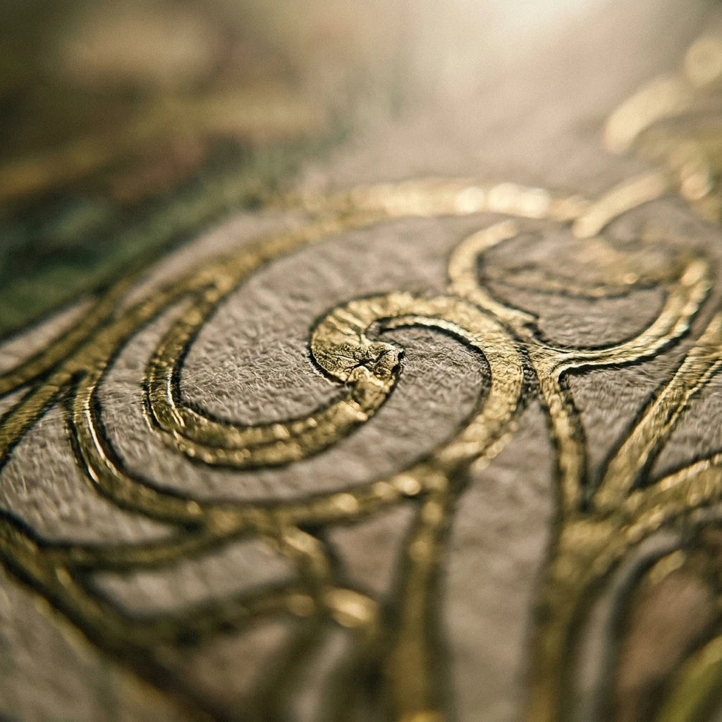 L'Art Nouveau — Tarot divinatoire Golden Art Nouveau — détail matière · AURÆN Objets Sacrés