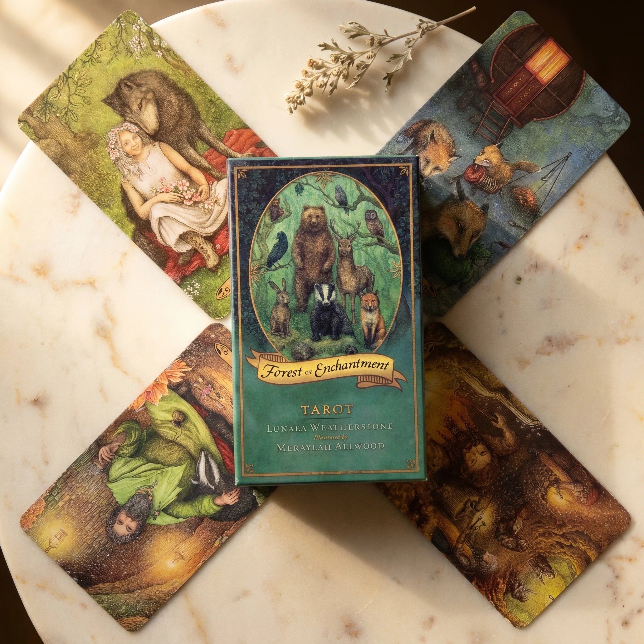 La Forêt Enchantée — Tarot 78 cartes (anglais) — vue principale · AURÆN Objets Sacrés