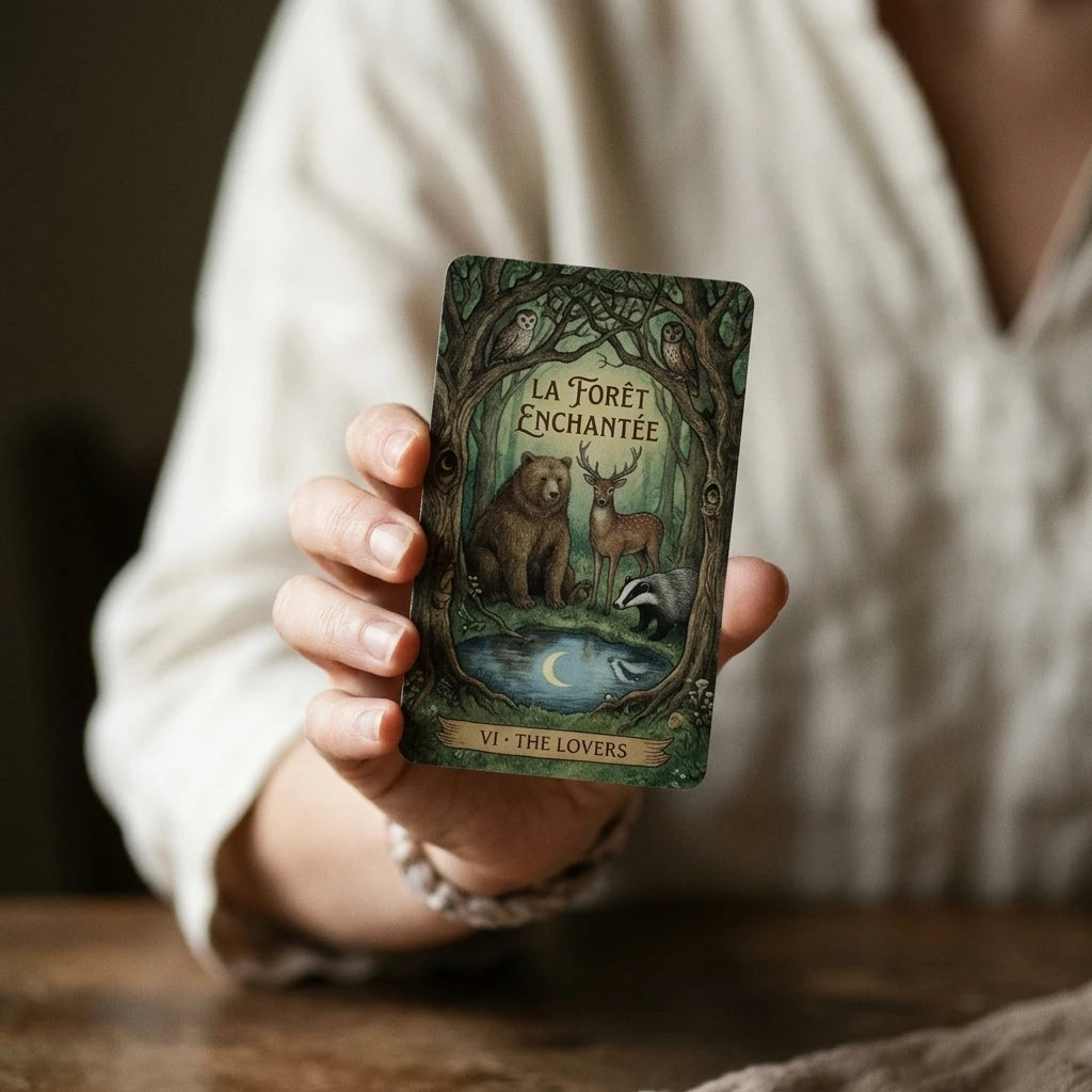 La Forêt Enchantée — Tarot 78 cartes (anglais) — porté · AURÆN Objets Sacrés