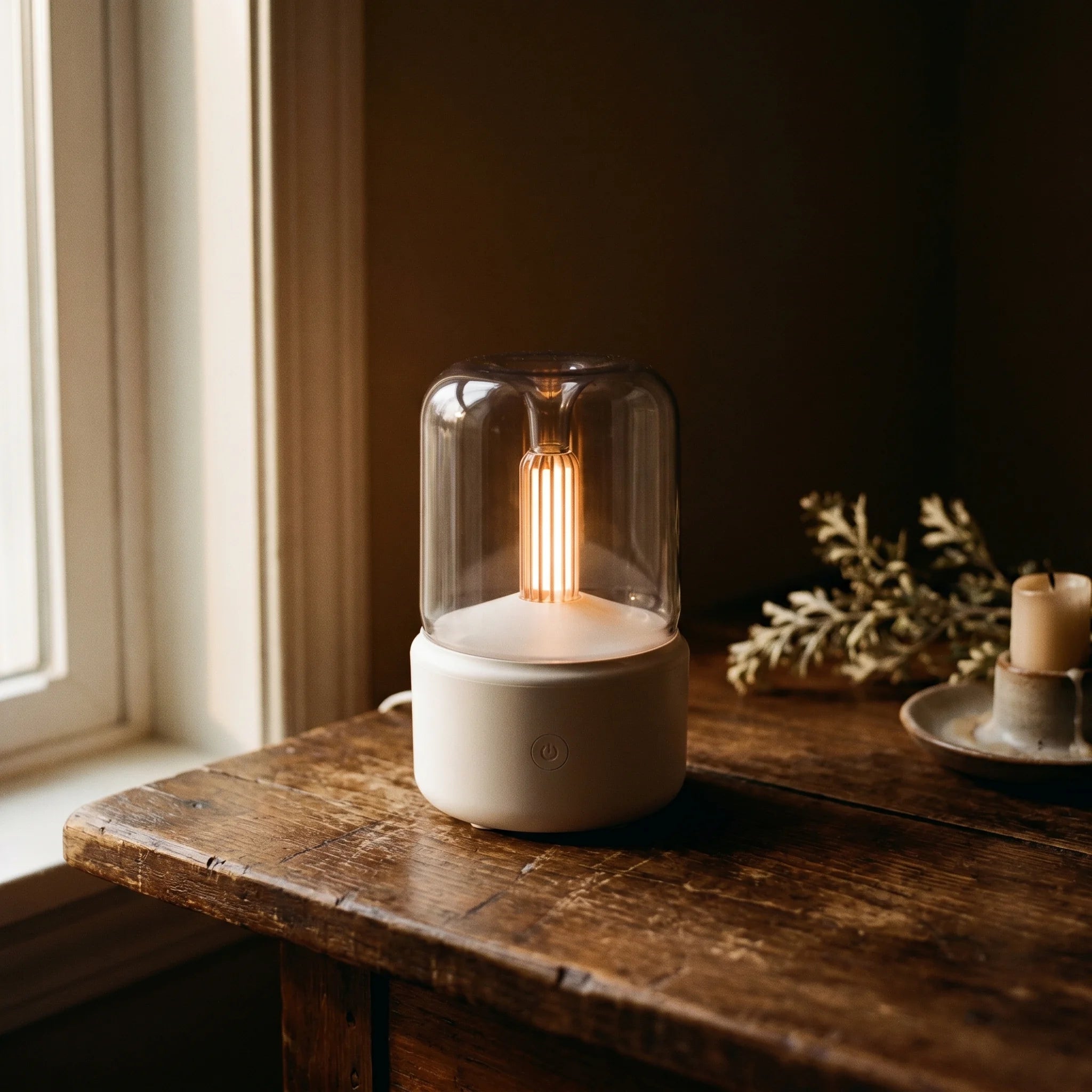 La Veilleuse — Diffuseur USB portable 120ml LED nuit — vue principale · AURÆN Rituels d'Or