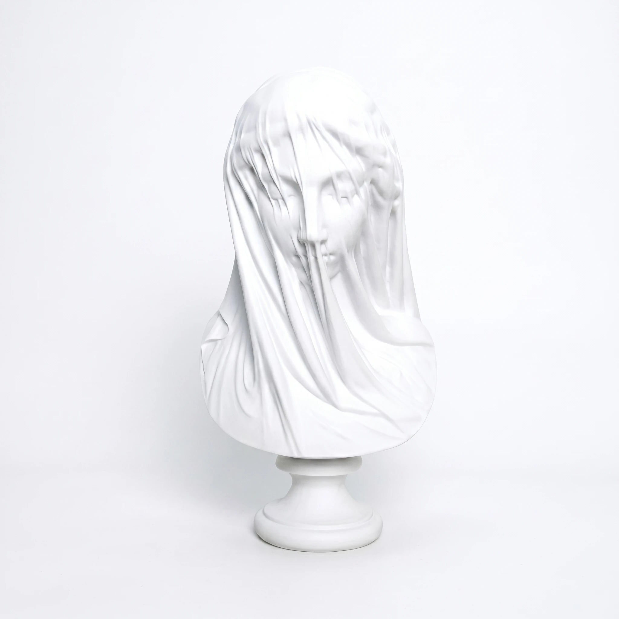 La Déesse Voilée — Buste de femme statuette mythologie classique — packshot fond blanc · AURÆN Objets Sacrés