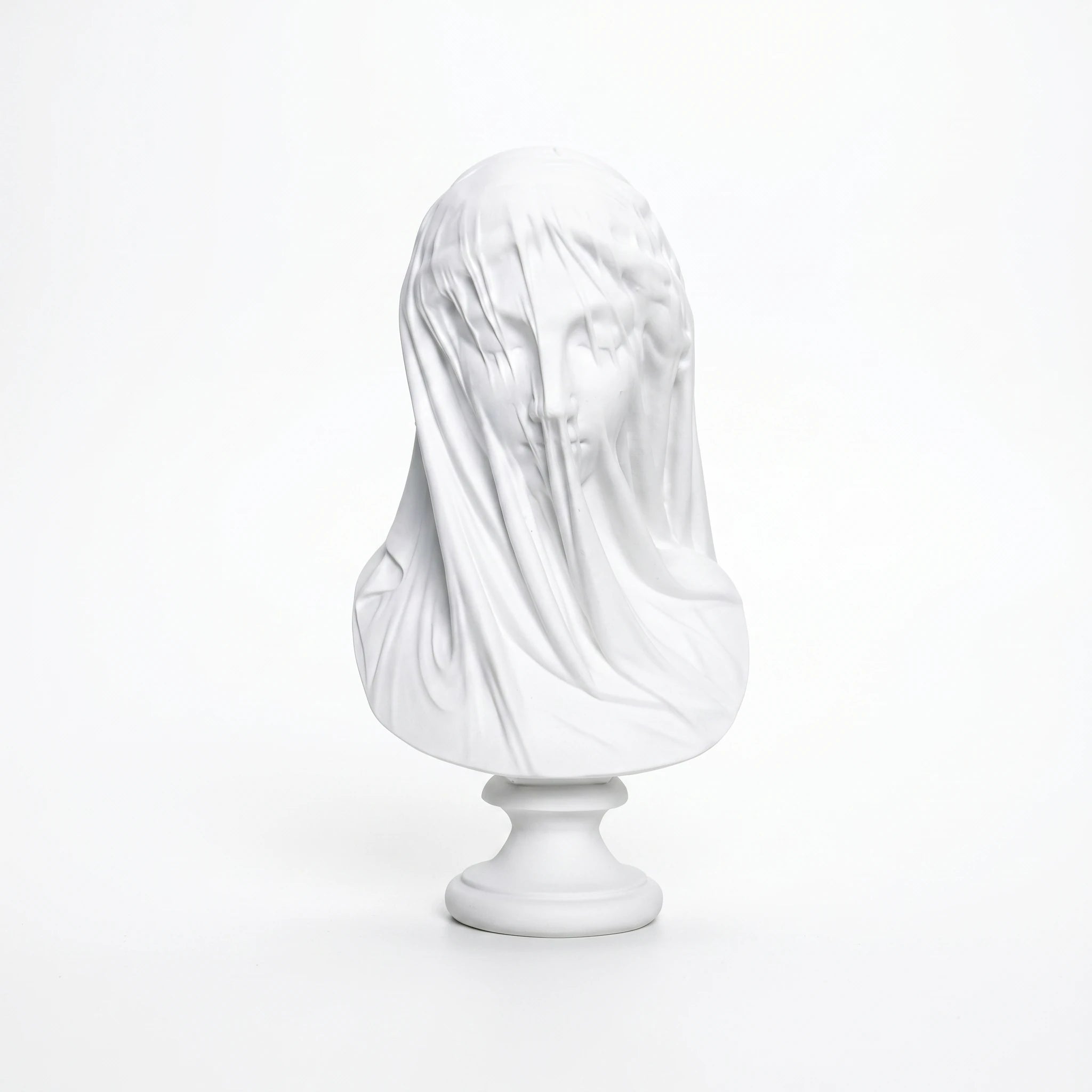 La Déesse Voilée — Buste de femme statuette mythologie classique — packshot variante fond blanc · AURÆN Objets Sacrés