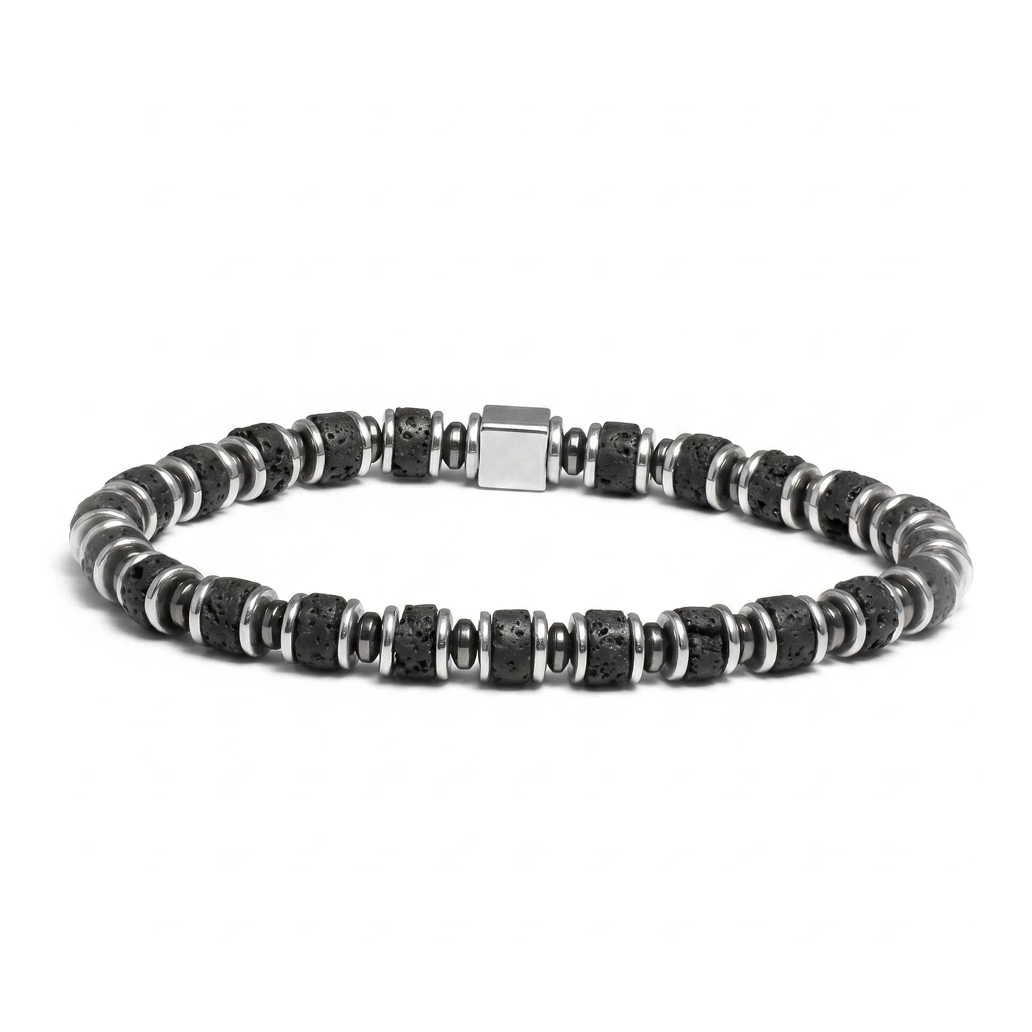 Le Réceptacle — Bracelet en lave volcanique pour huiles essentielles — packshot fond blanc · AURÆN Pierres d'Âme