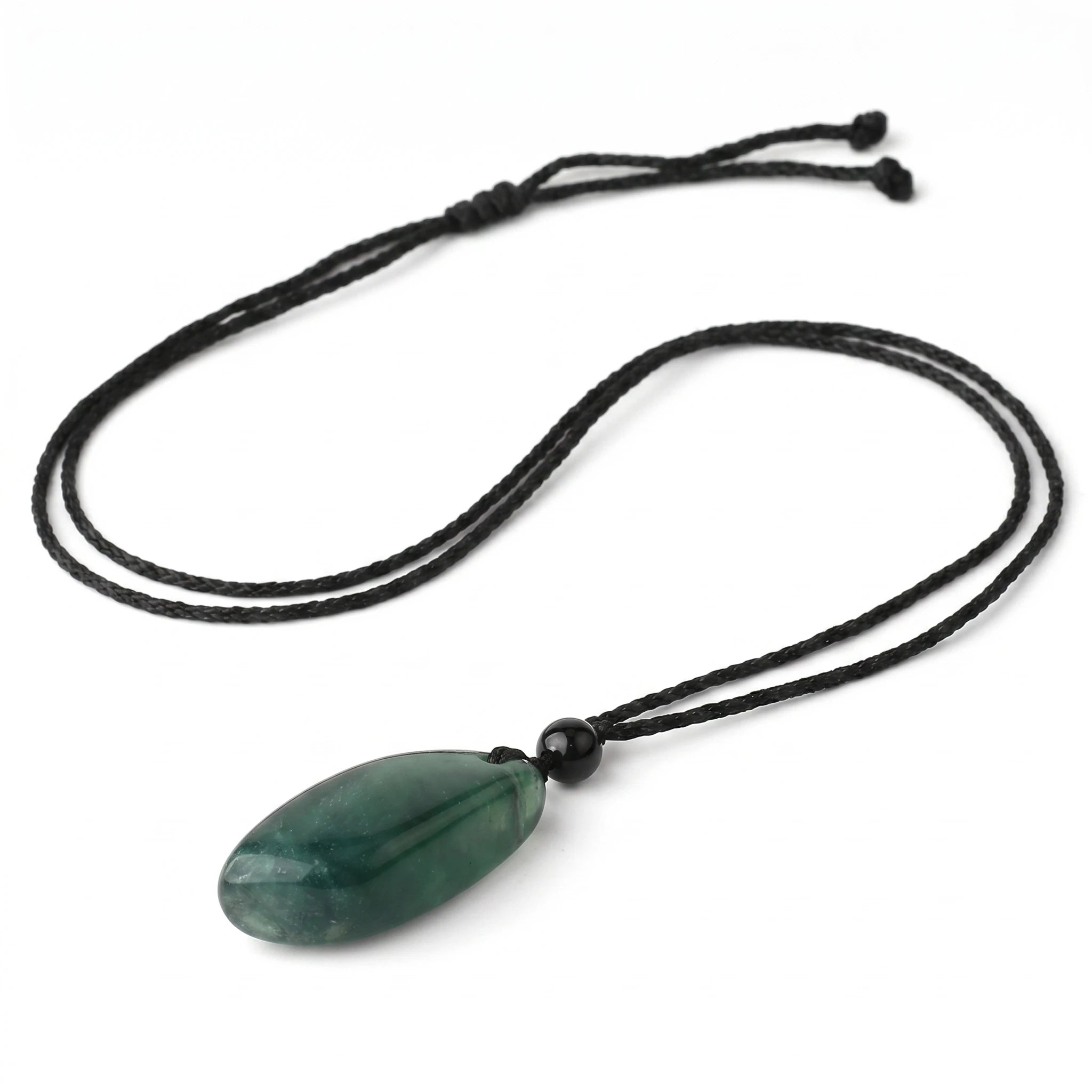 La Fluorite Brute — Collier pendentif pierre brute — packshot fond blanc · AURÆN Pierres d'Âme