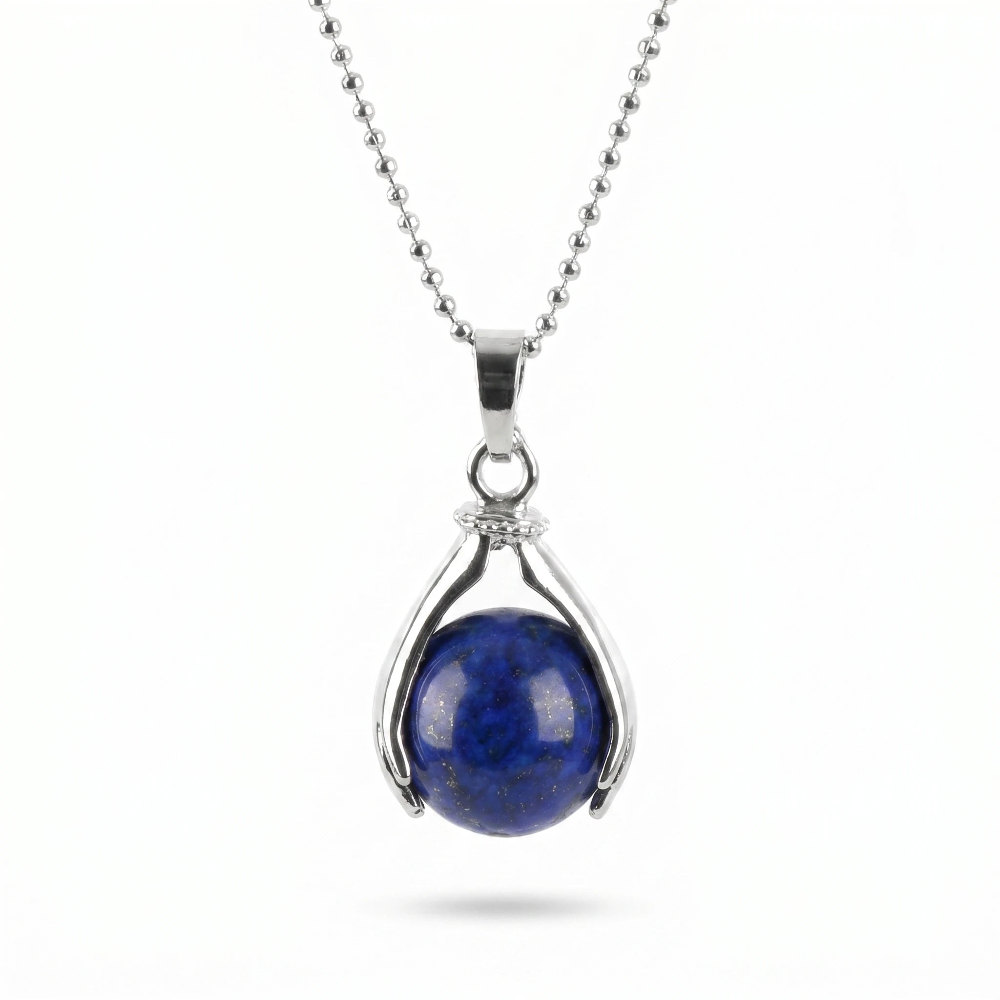 Le Lapis Lazuli — Collier pendentif bleu royal — packshot fond blanc · AURÆN Pierres d'Âme