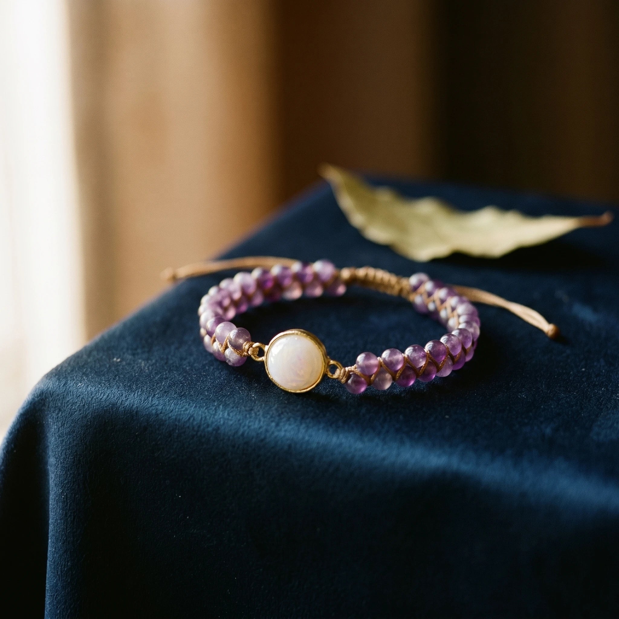 L'Améthyste — Bracelet pierre du calme — vue principale · AURÆN Pierres d'Âme