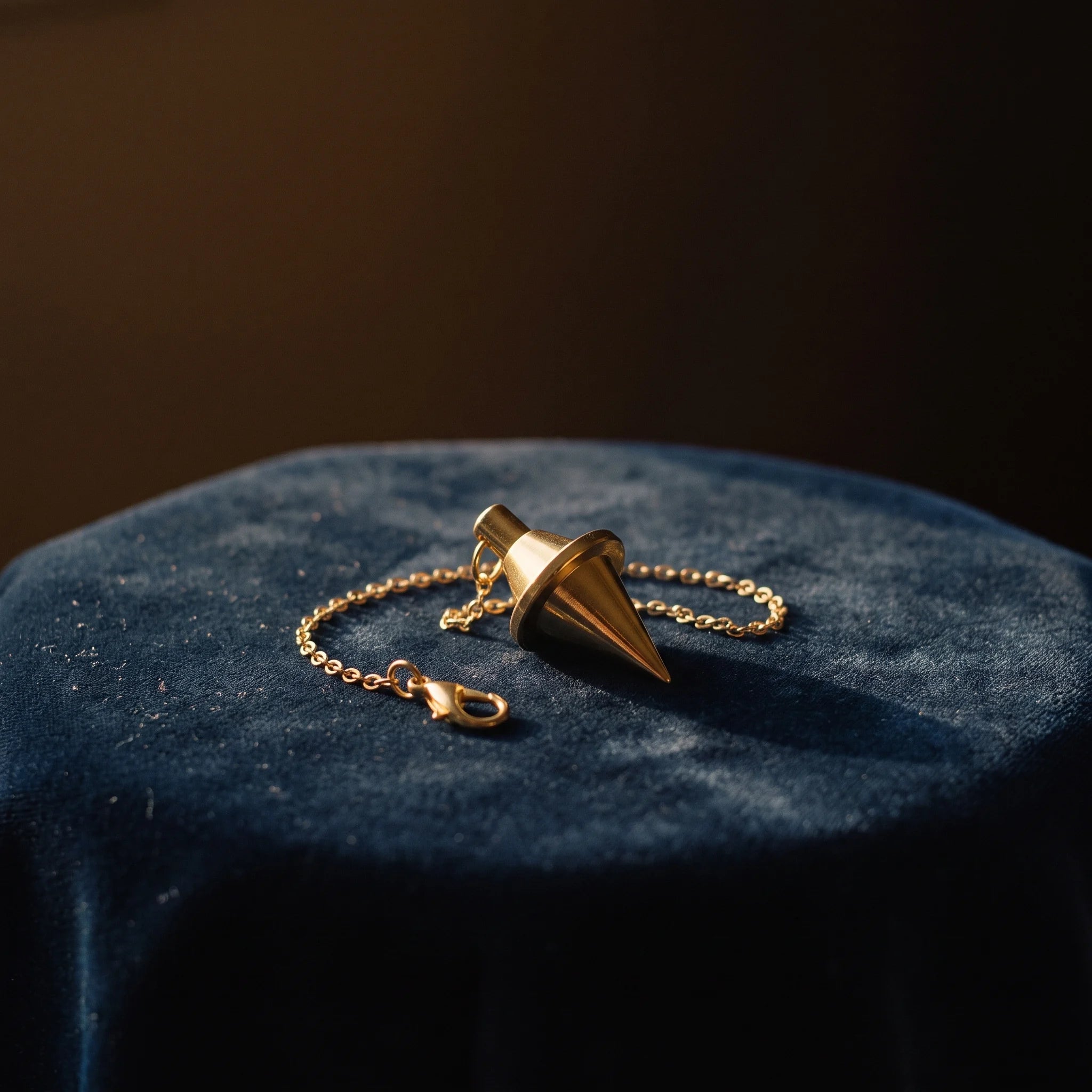 Le Classique — Pendule de divination métal — détail matière · AURÆN Objets Sacrés