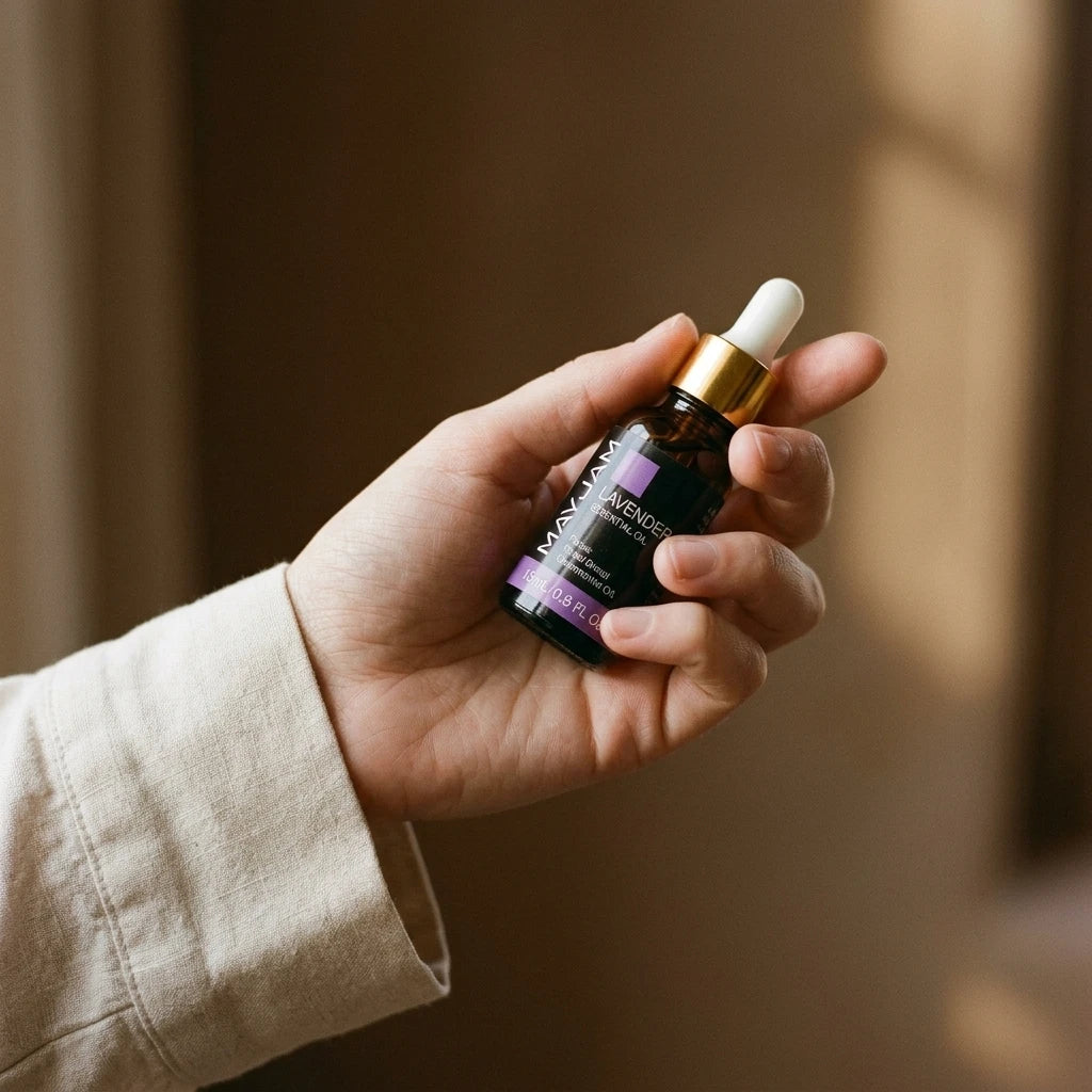 Le Coffret des Essences — 6 huiles essentielles — porté · AURÆN Rituels d'Or