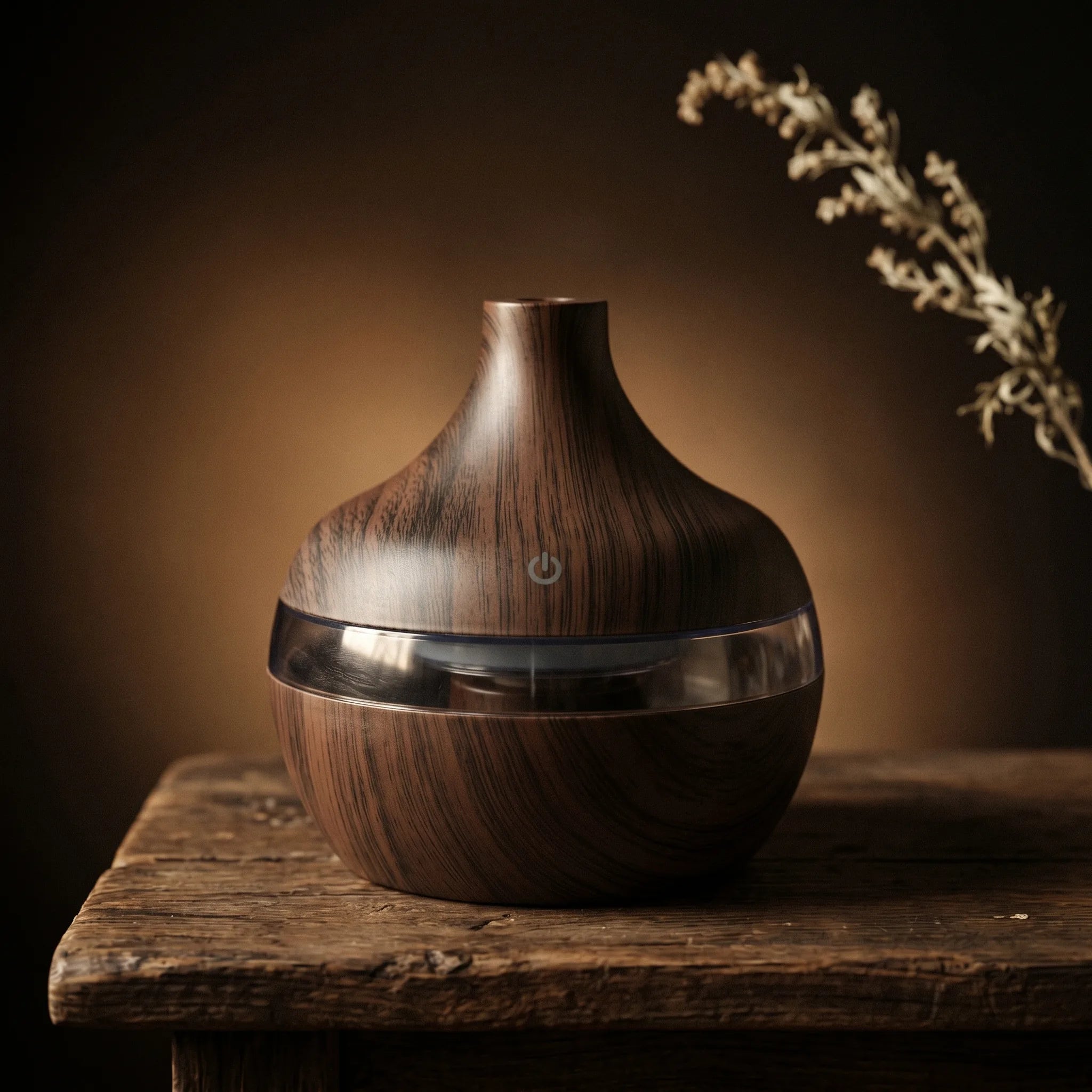 Le Souffle Bois — Diffuseur d'arômes effet bois naturel — présence variante · AURÆN Rituels d'Or