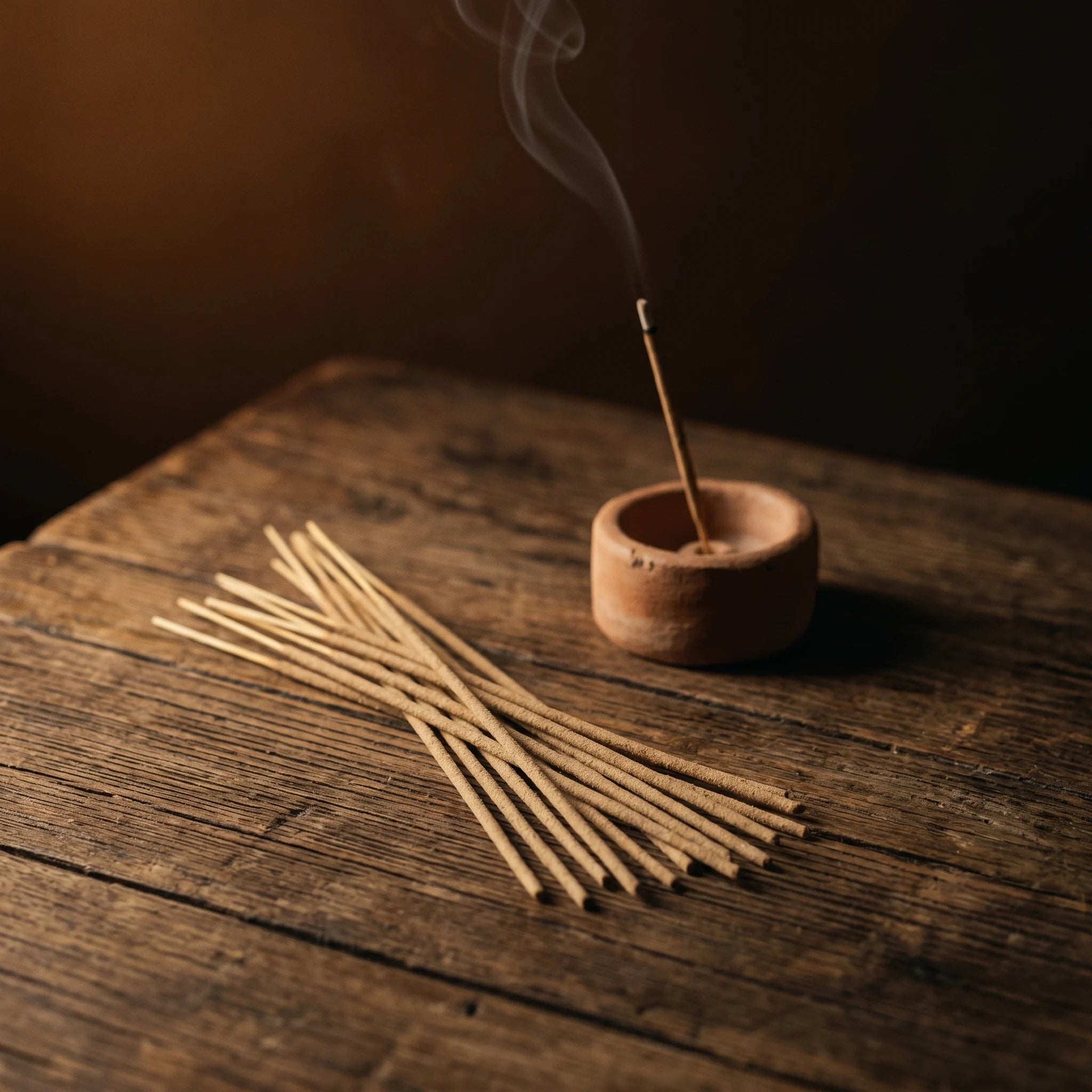 La Sensualité — Encens fleuri & musqué — détail matière · AURÆN Rituels d'Or