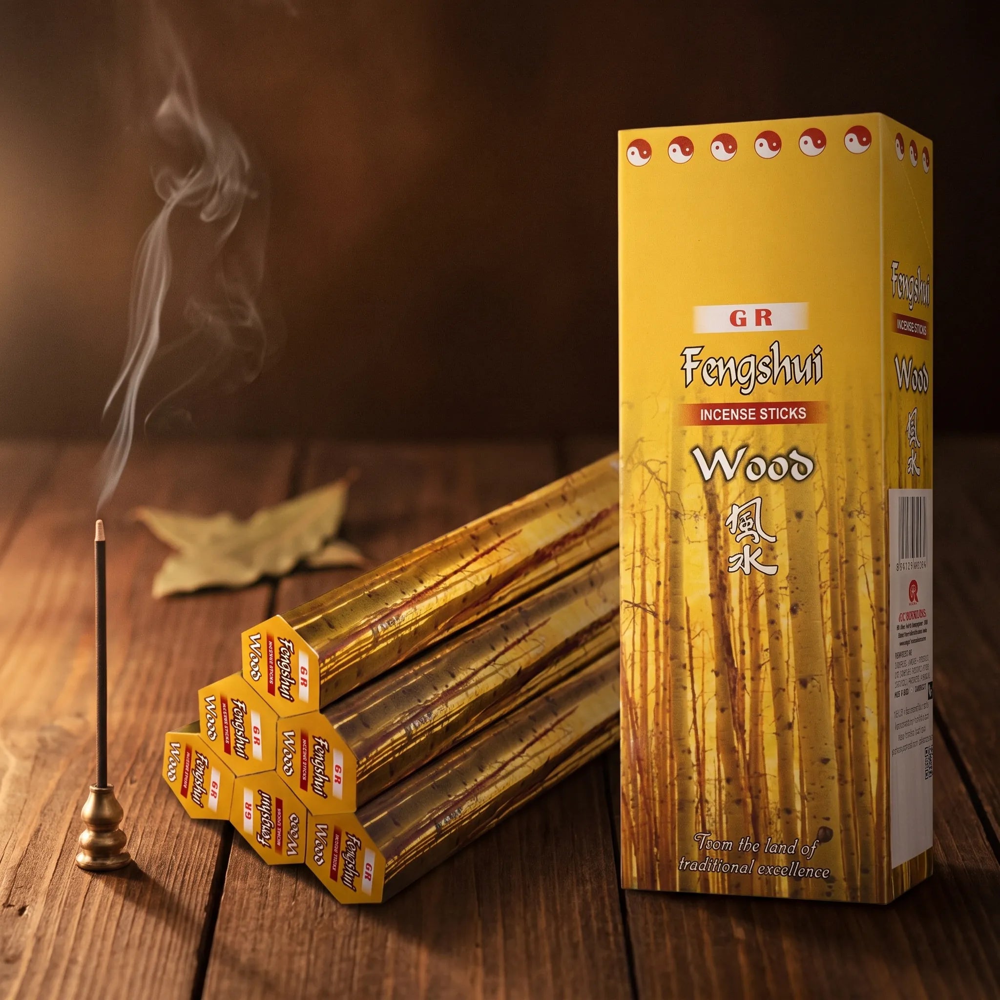 Les Cinq Éléments — Encens Feng Shui assortis — présence variante · AURÆN Rituels d'Or