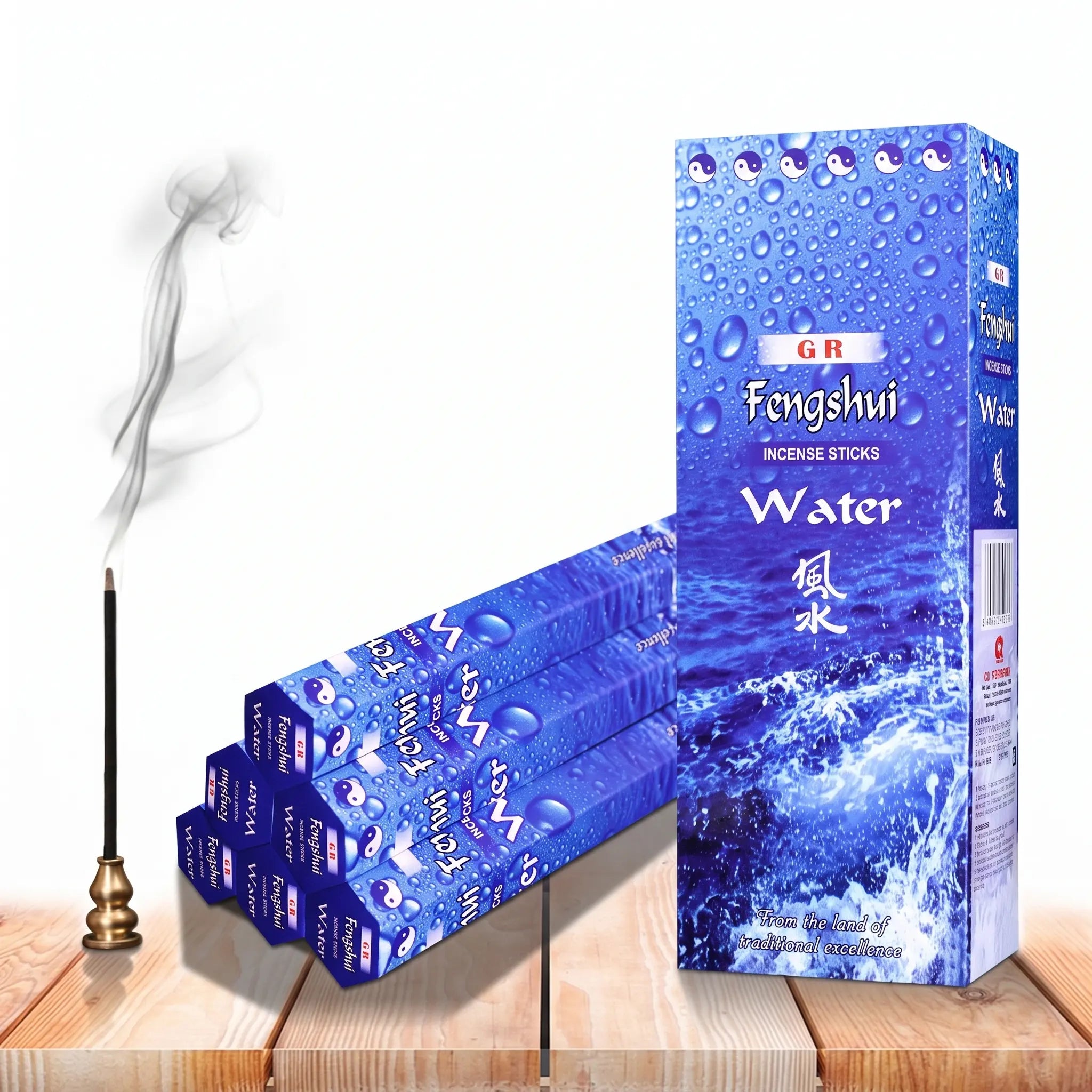 Les Cinq Éléments — Encens Feng Shui assortis — packshot variante fond blanc · AURÆN Rituels d'Or