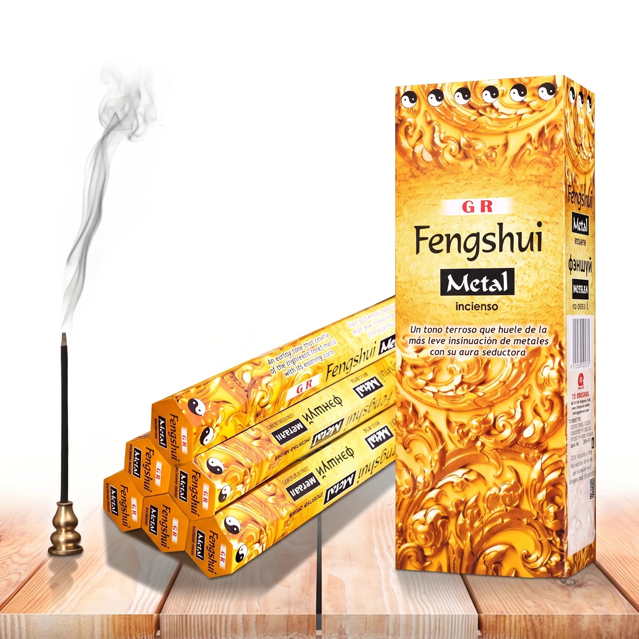 Les Cinq Éléments — Encens Feng Shui assortis — packshot variante fond blanc · AURÆN Rituels d'Or