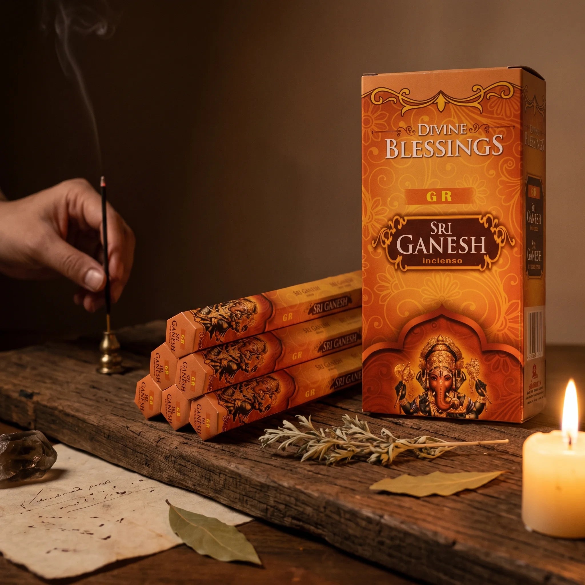 Le Voyage — Encens traditionnels indiens — mise en scène rituelle · AURÆN Rituels d'Or