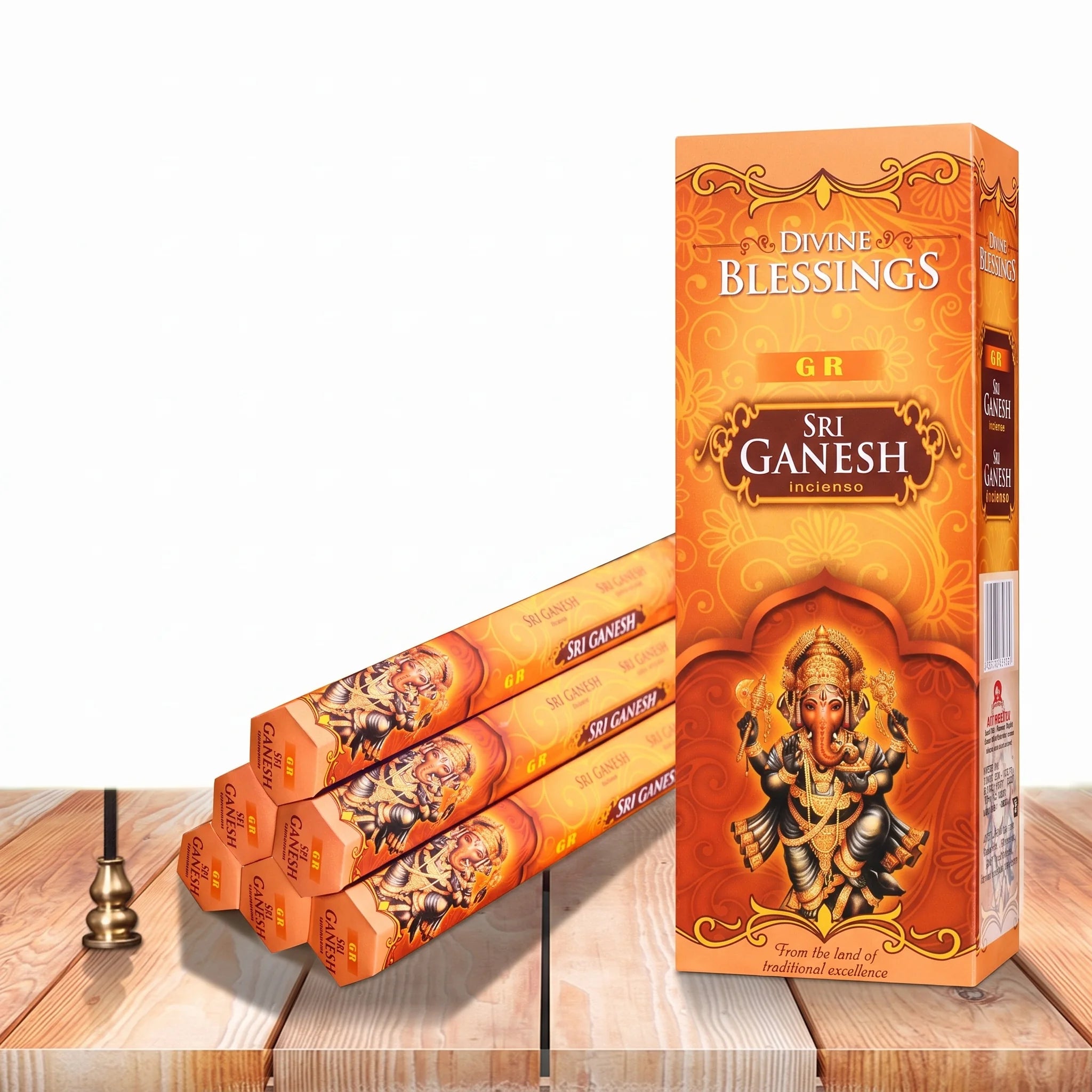 Le Voyage — Encens traditionnels indiens — packshot fond blanc · AURÆN Rituels d'Or
