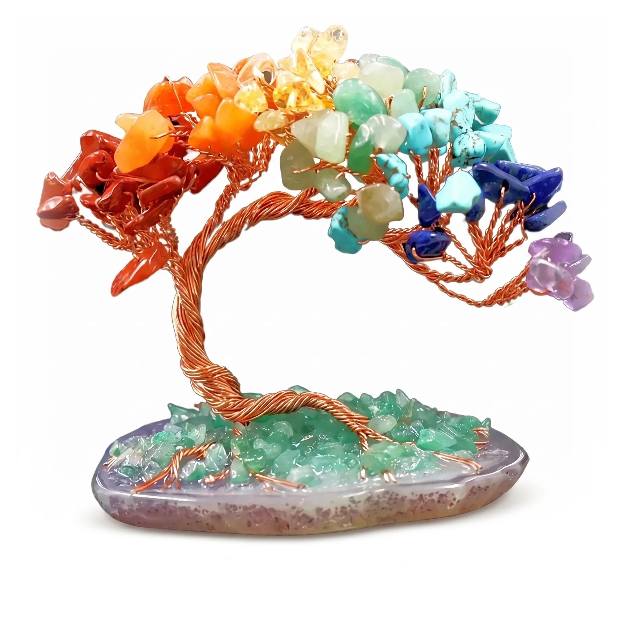 L'Arbre de Lumière — Arbre de cristal multicolore (énergie &amp; abondance) — packshot fond blanc · AURÆN Pierres d'Âme
