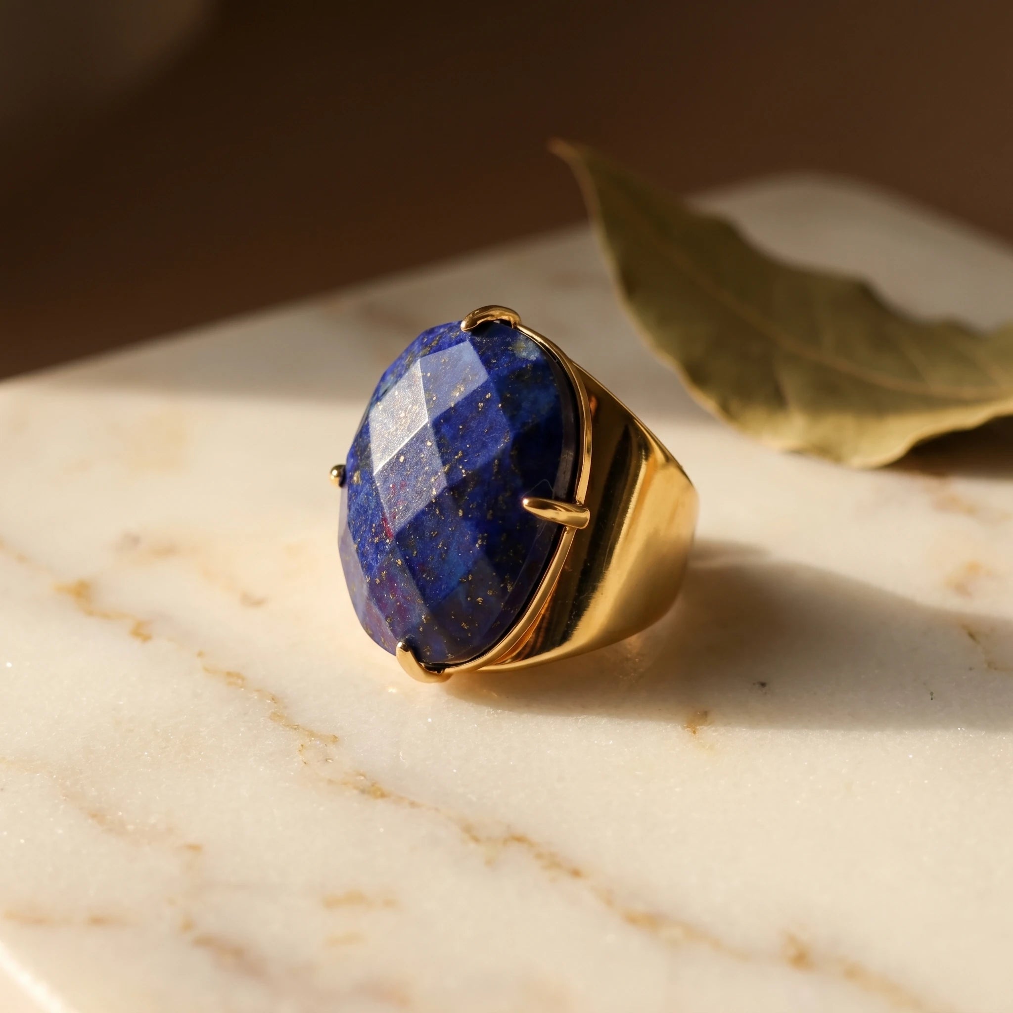 Le Lapis au Doigt — Bague lapis-lazuli — vue principale · AURÆN Pierres d'Âme