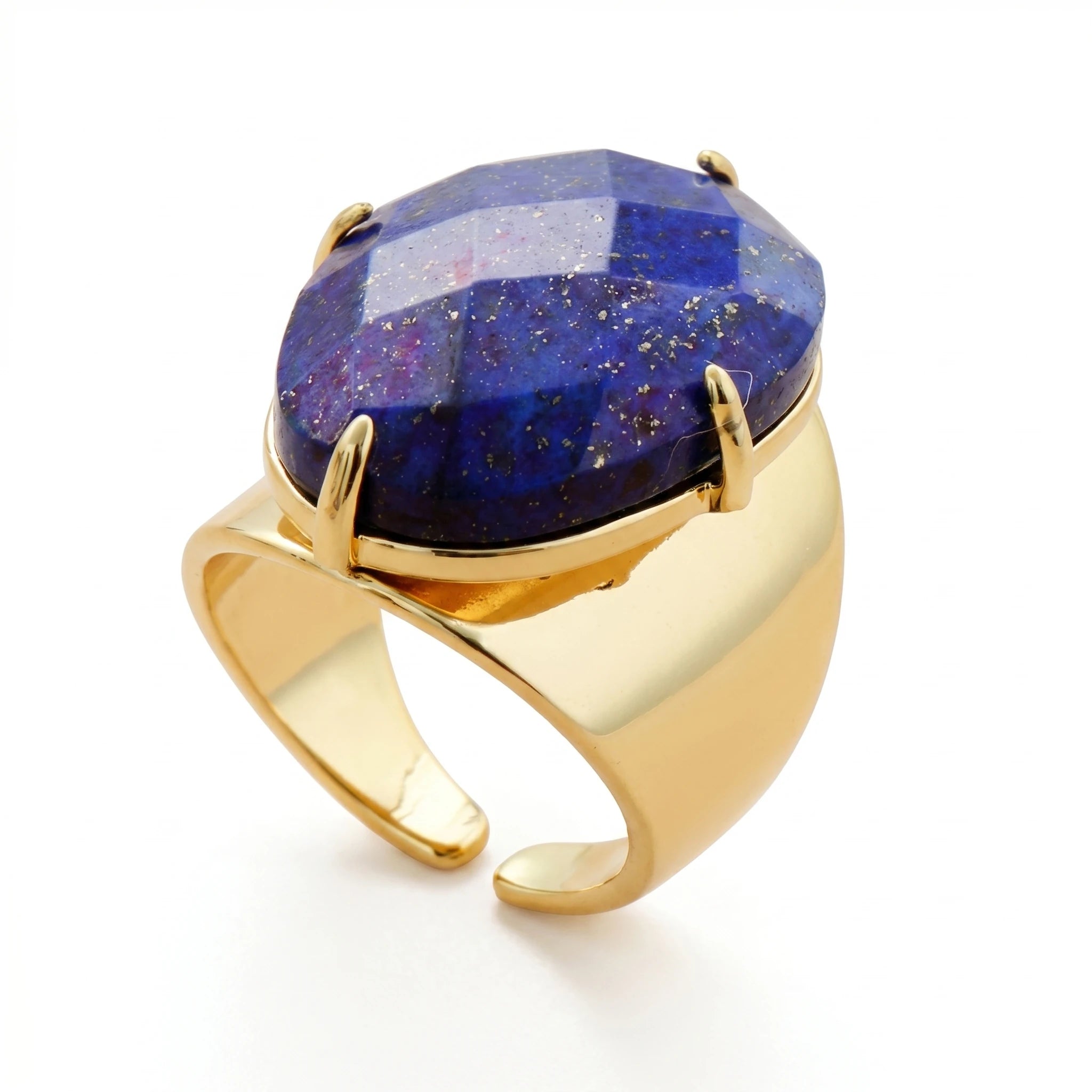 Le Lapis au Doigt — Bague lapis-lazuli — packshot fond blanc · AURÆN Pierres d'Âme
