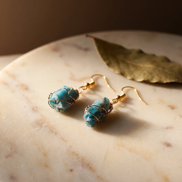 Les Pendantes Brutes — Boucles pendantes pierres brutes