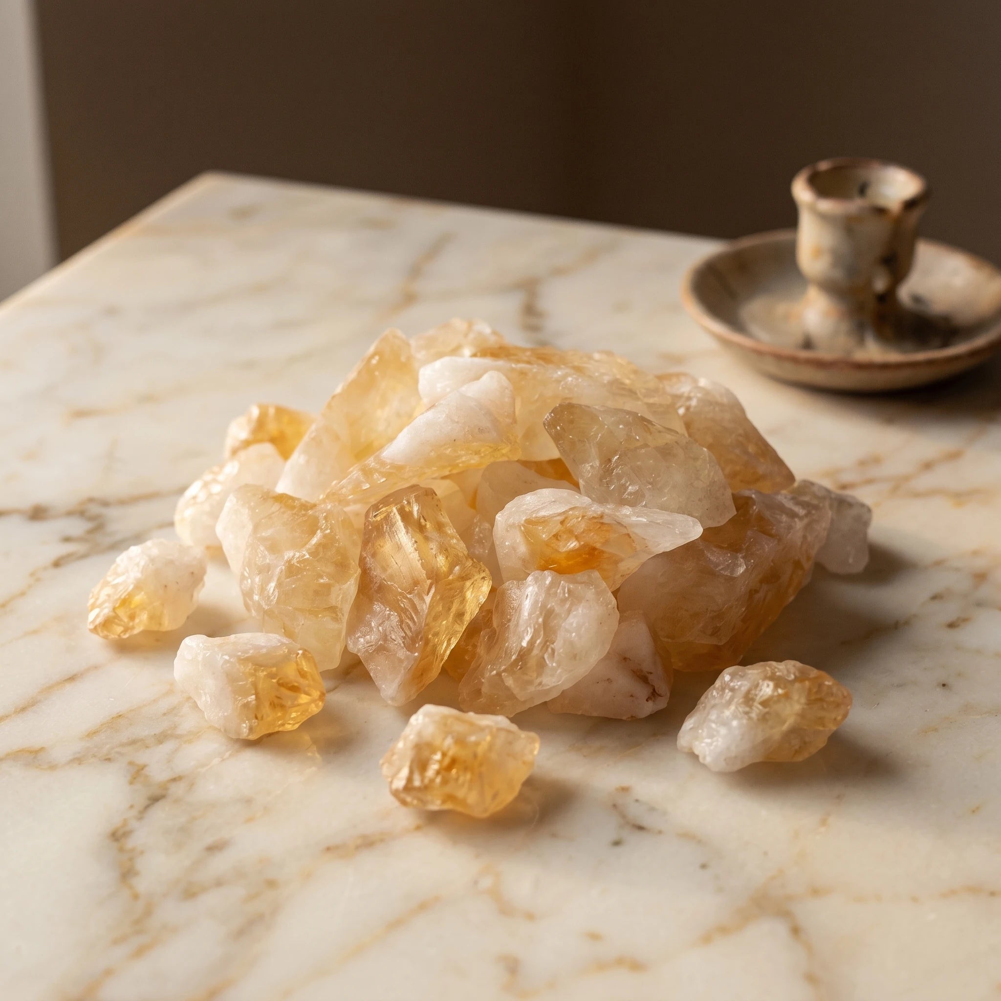 La Citrine Naturelle — Pierre solaire du jaune doré — vue principale · AURÆN Pierres d'Âme
