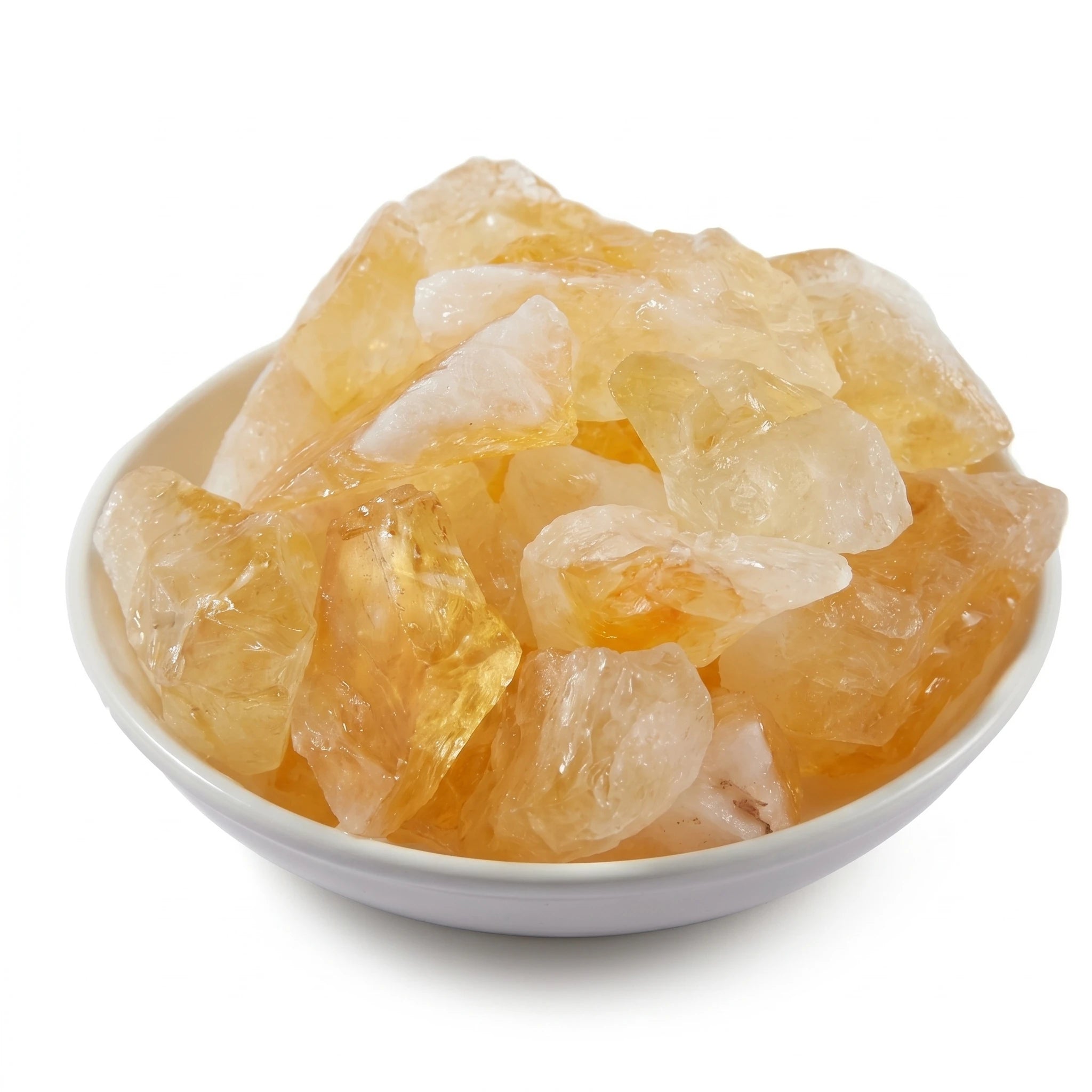 La Citrine Naturelle — Pierre solaire du jaune doré — packshot fond blanc · AURÆN Pierres d'Âme