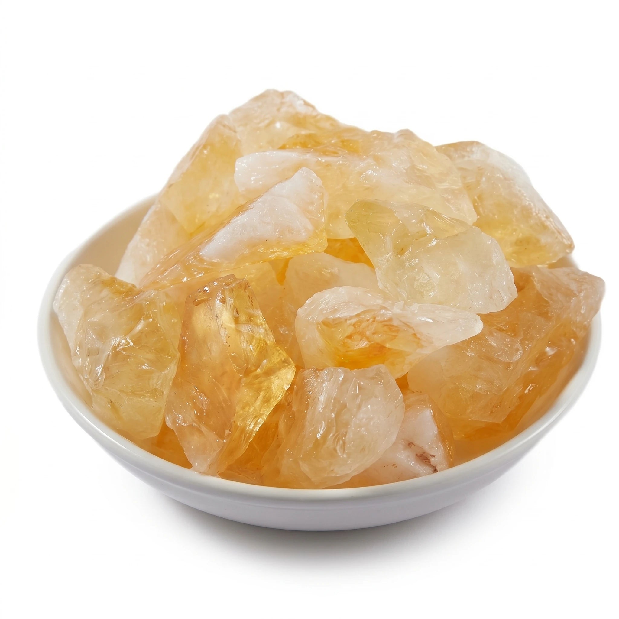 La Citrine Naturelle — Pierre solaire du jaune doré — packshot variante fond blanc · AURÆN Pierres d'Âme