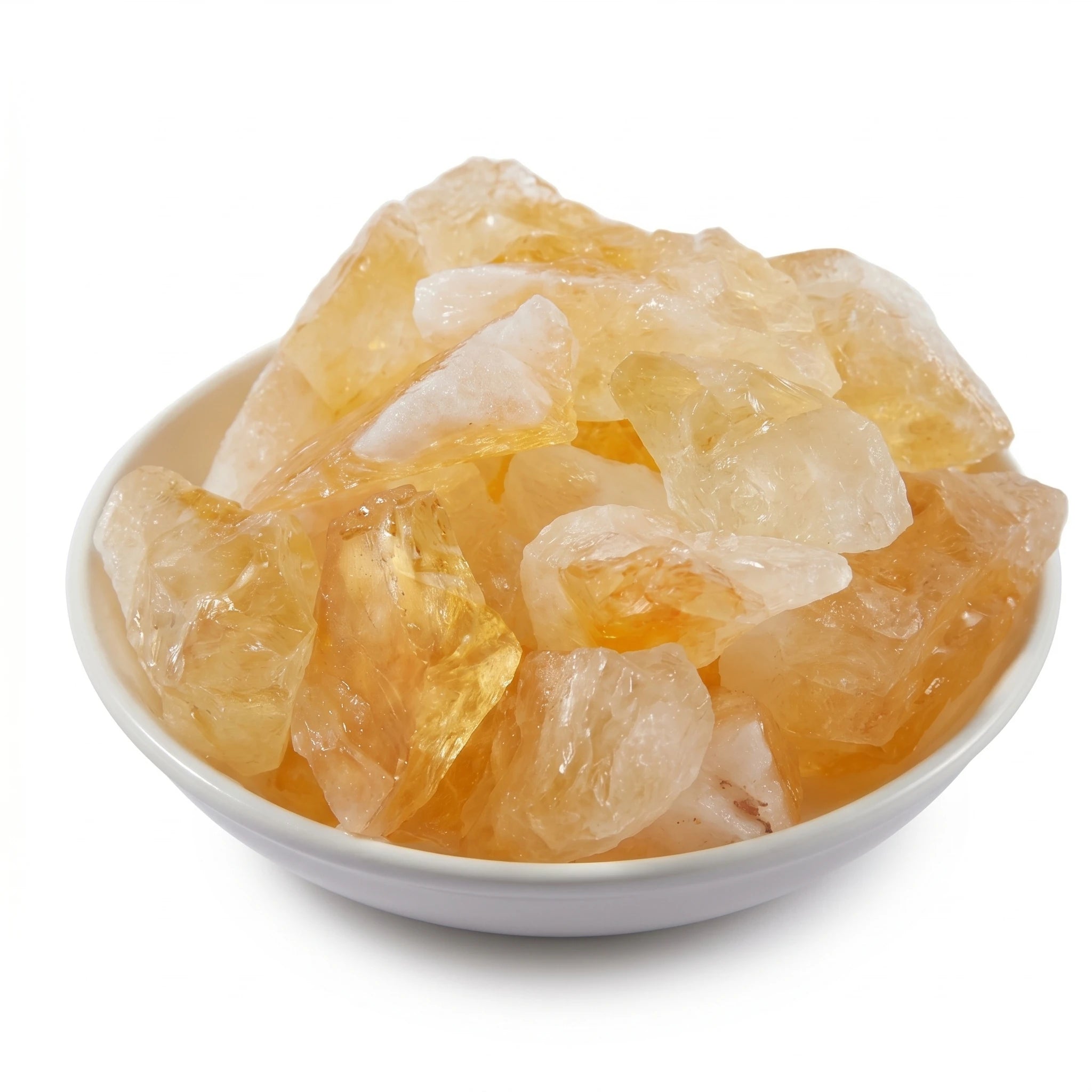 La Citrine Naturelle — Pierre solaire du jaune doré — packshot variante fond blanc · AURÆN Pierres d'Âme