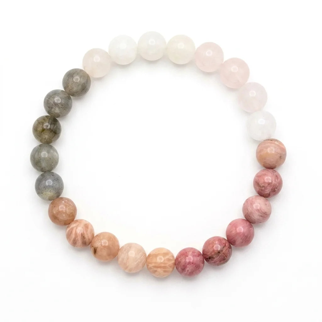 L'Étreinte — Bracelet d'amour de soi — packshot fond blanc · AURÆN Pierres d'Âme