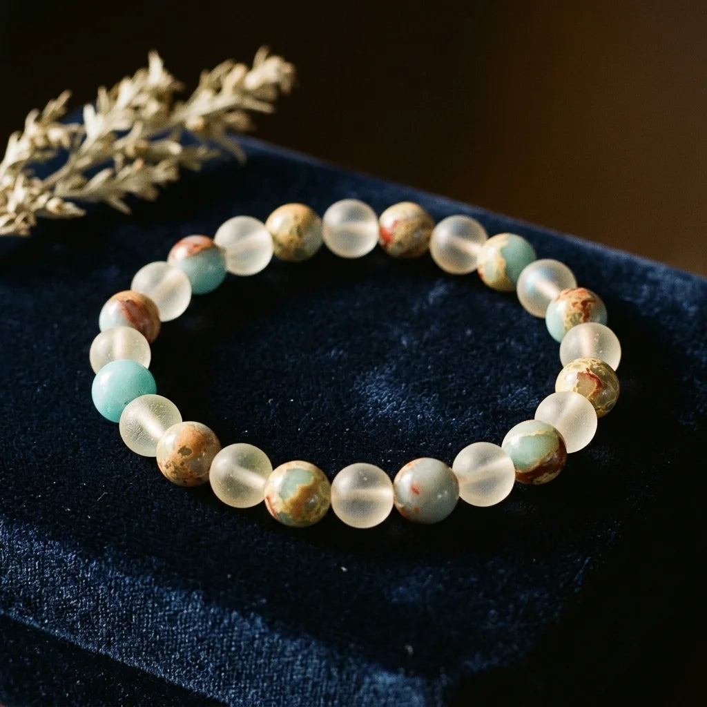 L'Aube — Bracelet des nouveaux commencements — vue principale · AURÆN Pierres d'Âme
