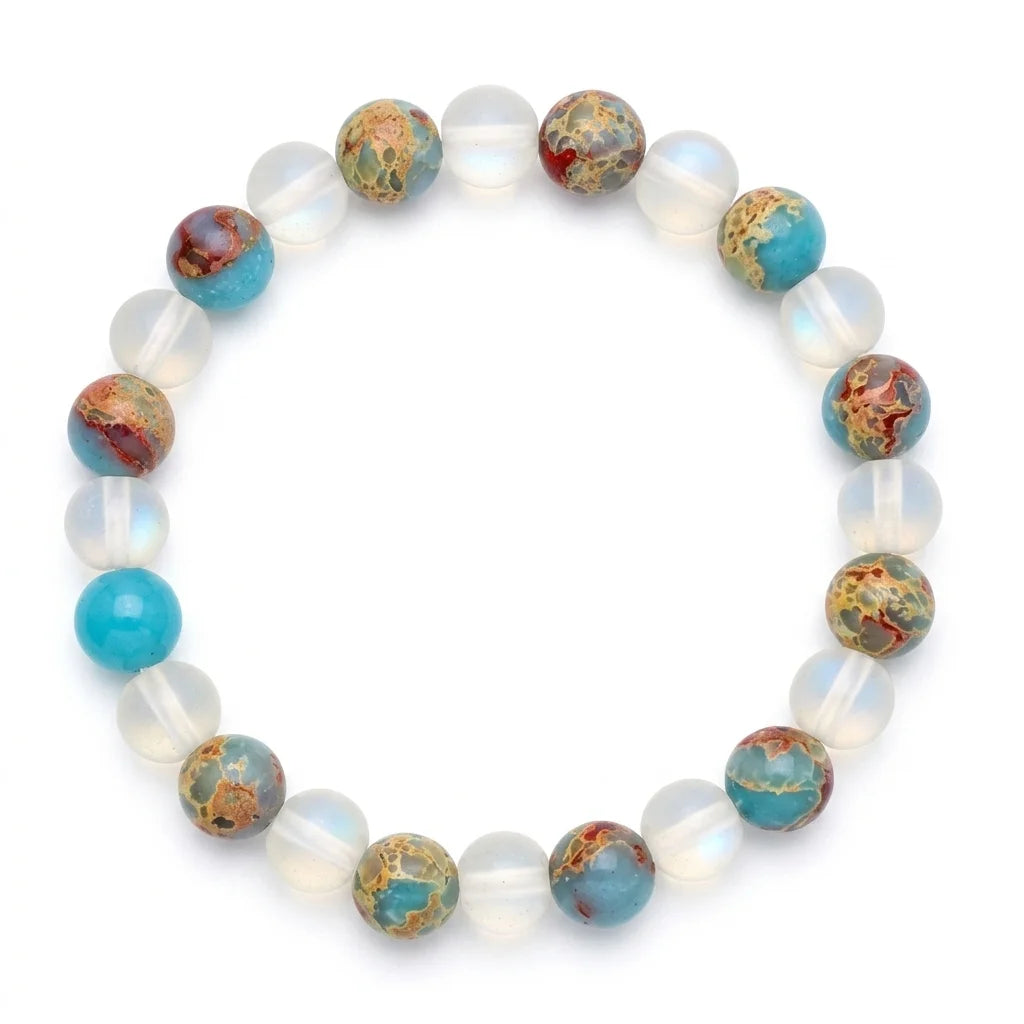 L'Aube — Bracelet des nouveaux commencements — packshot fond blanc · AURÆN Pierres d'Âme