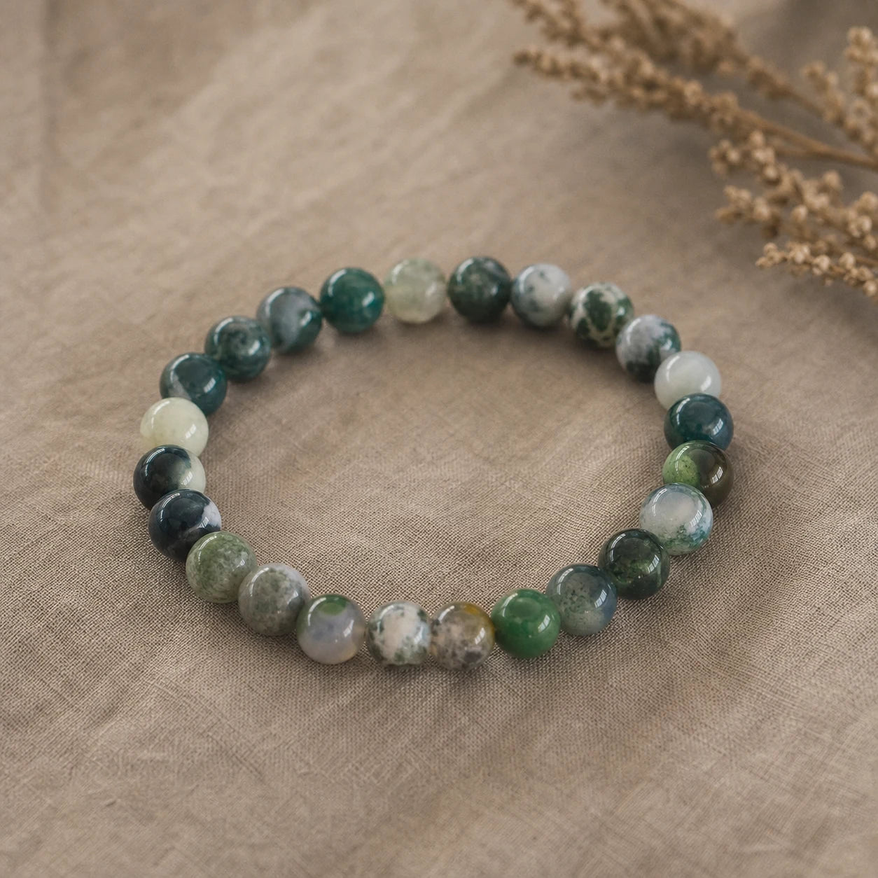 La Clairière — Bracelet de douceur retrouvée — vue principale · AURÆN Pierres d'Âme