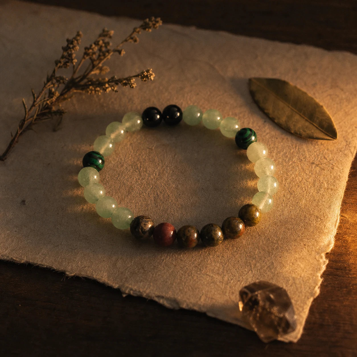 La Source — Bracelet de force intérieure — mise en scène rituelle · AURÆN Pierres d'Âme