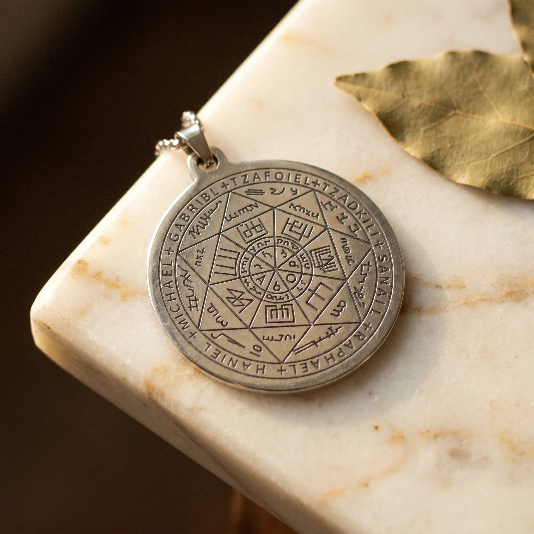Le Sceau de Camael — Médaillon d'Archange Kabbalah — vue principale · AURÆN Objets Sacrés