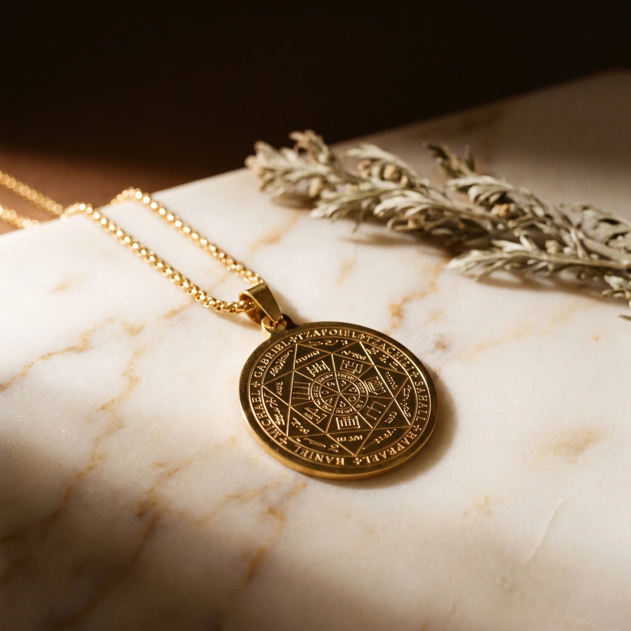 Le Sceau de Hanaël — Médaillon d'Archange Kabbalah — présence variante · AURÆN Objets Sacrés