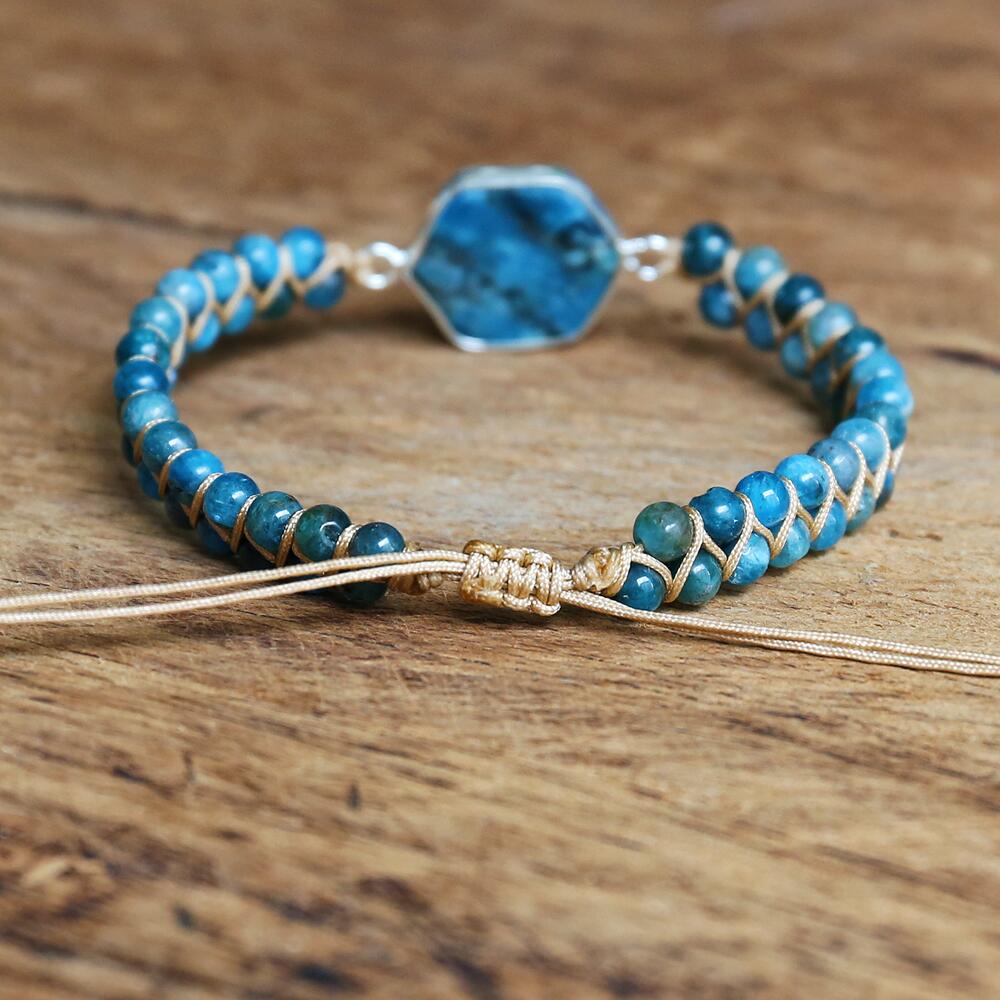 Bracelet apatite — chakra de la gorge
