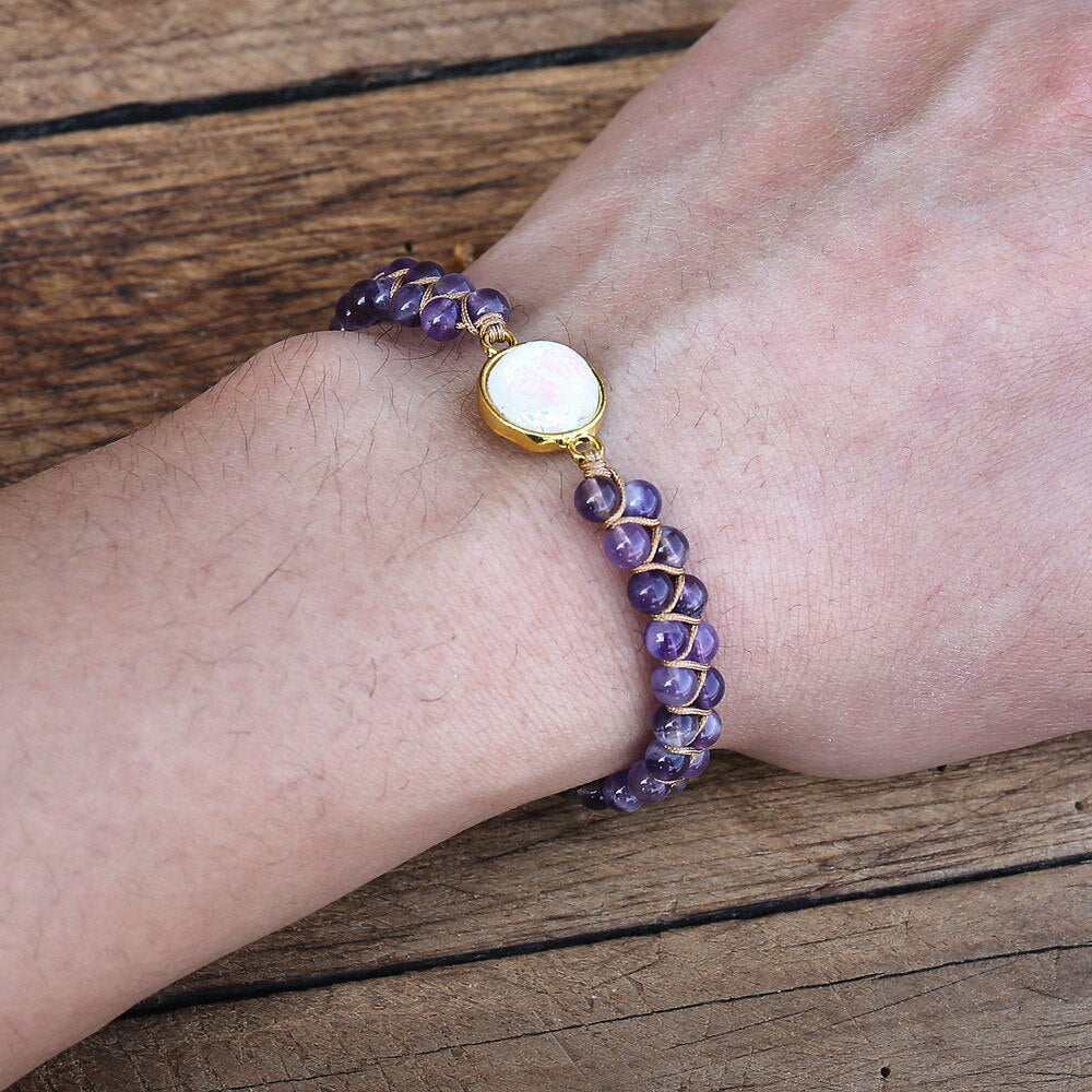L'Améthyste — bracelet calme violet AURÆN
